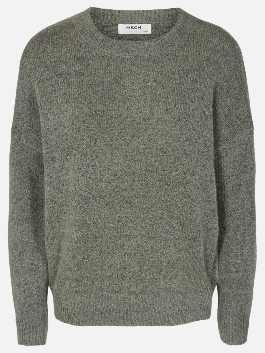 MSCH Copenhagen Femme Mohair O-Neck Pullover C Green Mel