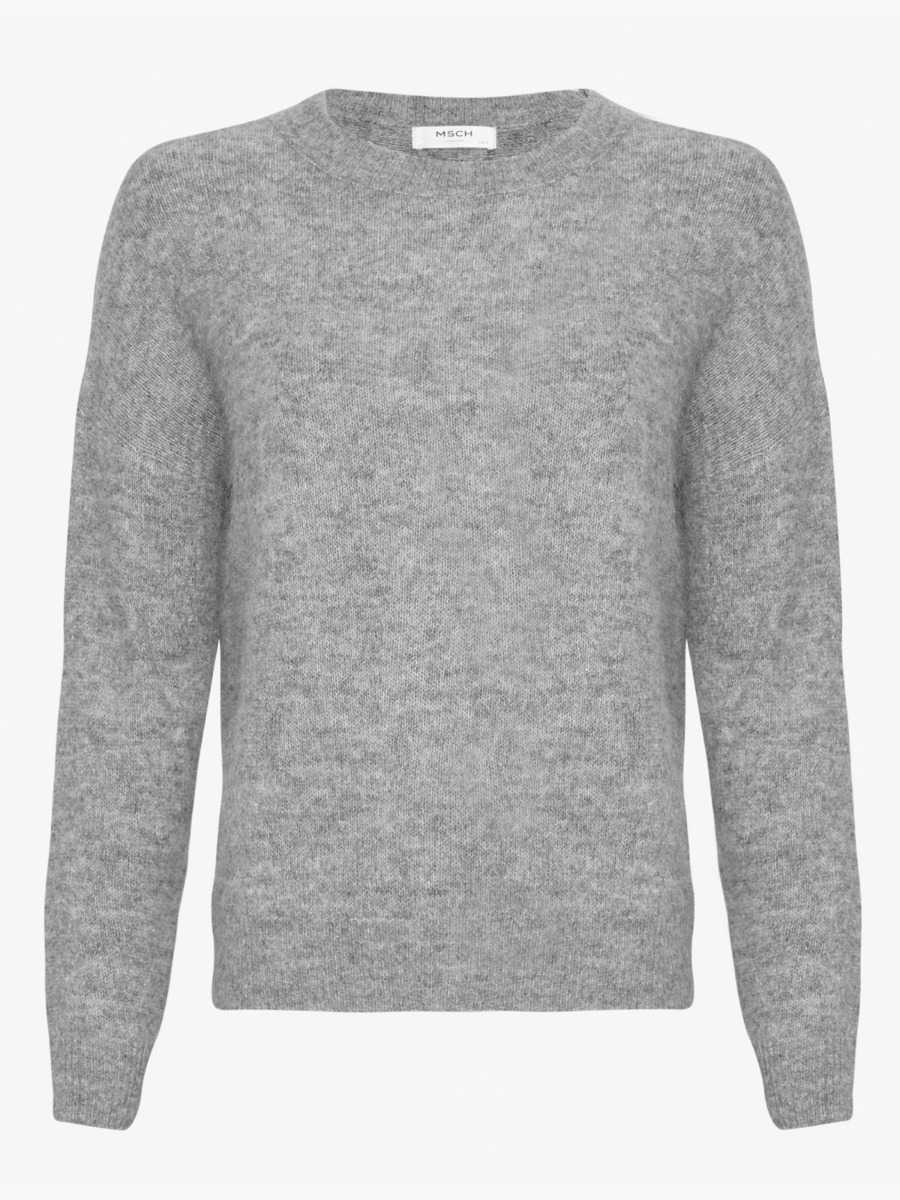 MSCH Copenhagen Femme Mohair O-Neck Pullover Grey Melange