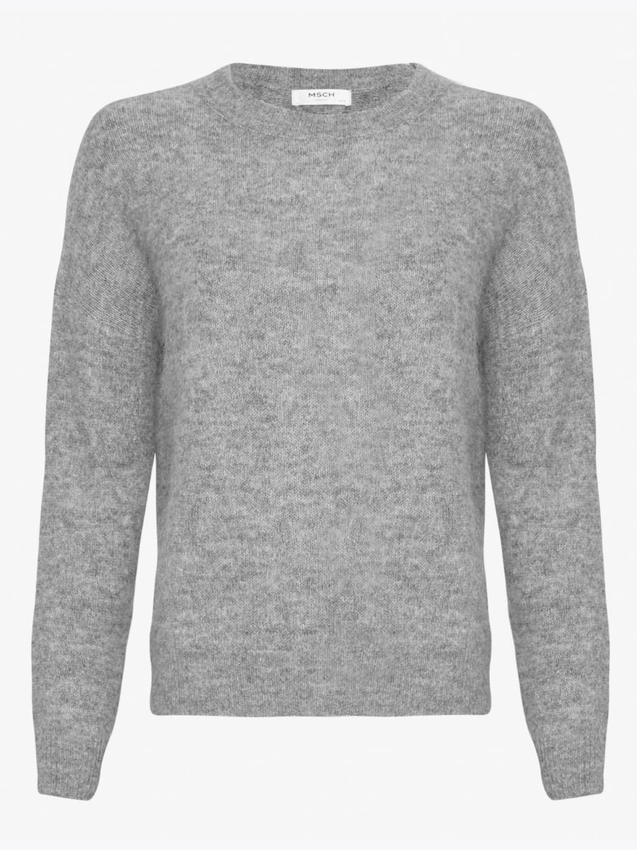 MSCH Copenhagen Femme Mohair O-Neck Pullover Grey Melange