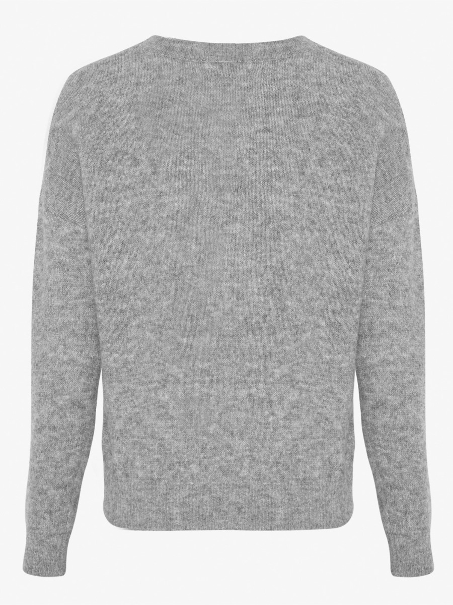 MSCH Copenhagen Femme Mohair O-Neck Pullover Grey Melange