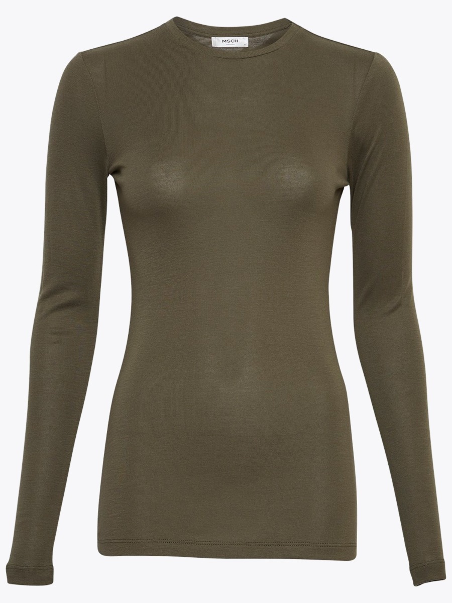 MSCH Copenhagen Mona Lyocell LS Top Grape Leaf