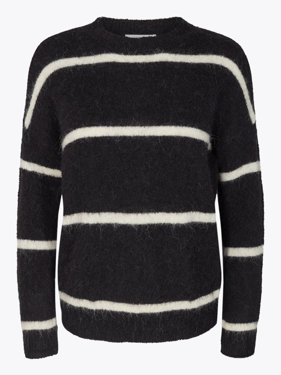 MSCH Copenhagen MSCH Copenhagen Femme Alpaca Stripe Pullover Black Stripe