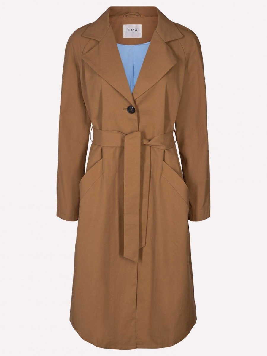 MSCH Copenhagen Angela Trench Coat Tobacco Brown