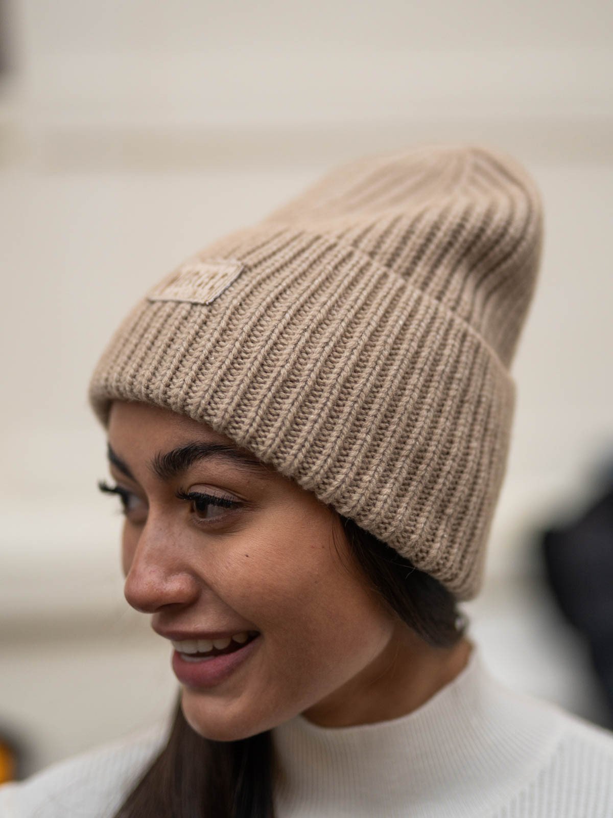 MSCH Copenhagen Kara Badge Beanie White Pepper