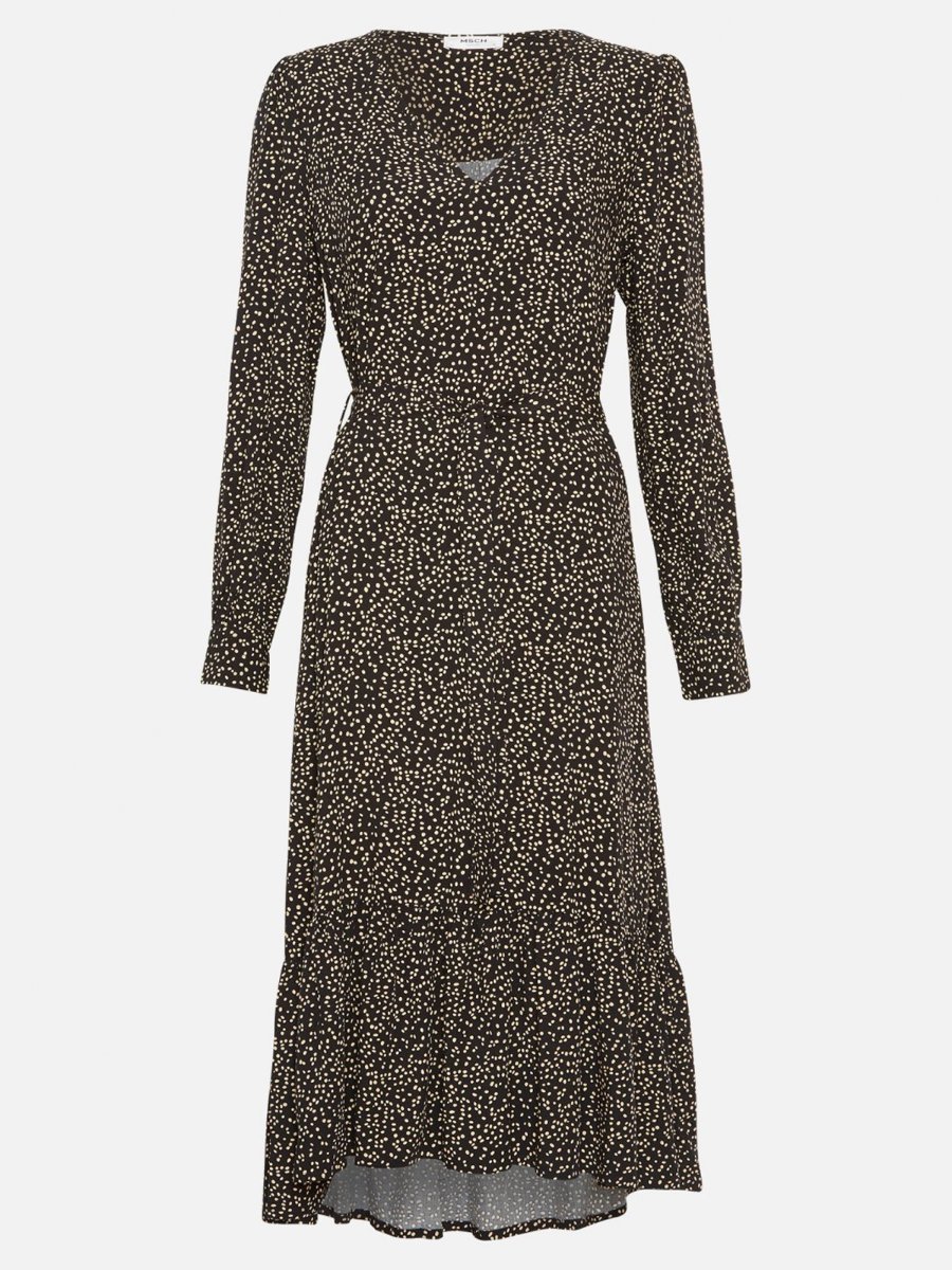 MSCH Copenhagen Talla Long Sleeve Dress Black Dot