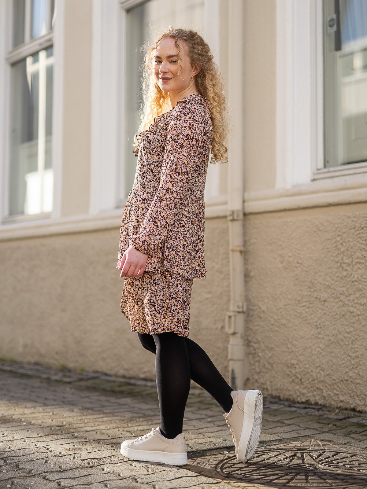 MSCH Copenhagen Merila Rikkelie Long Sleeve Dress Black dots