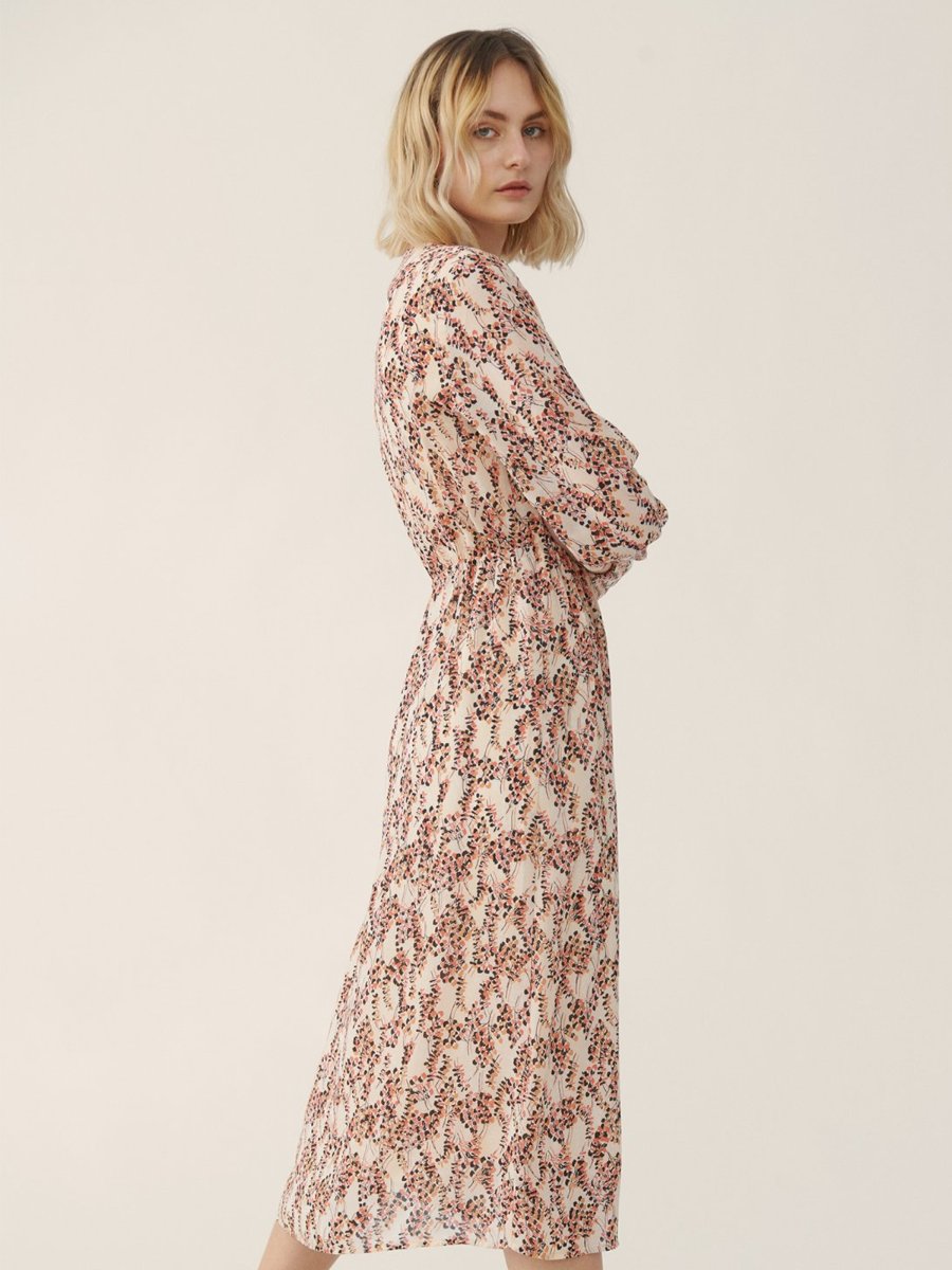 MSCH Copenhagen Camly Rikkelie Long Sleeve Dress Bellini Leaf