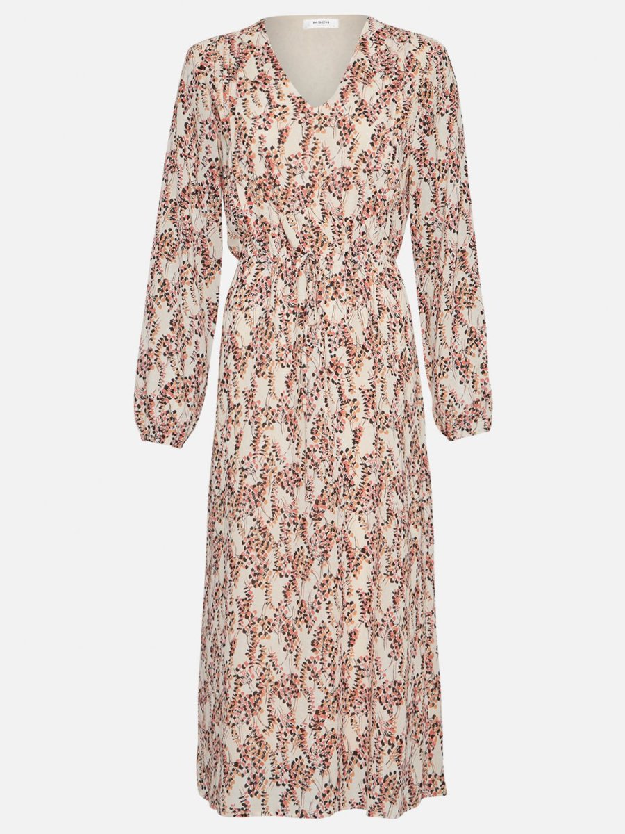 MSCH Copenhagen Camly Rikkelie Long Sleeve Dress Bellini Leaf