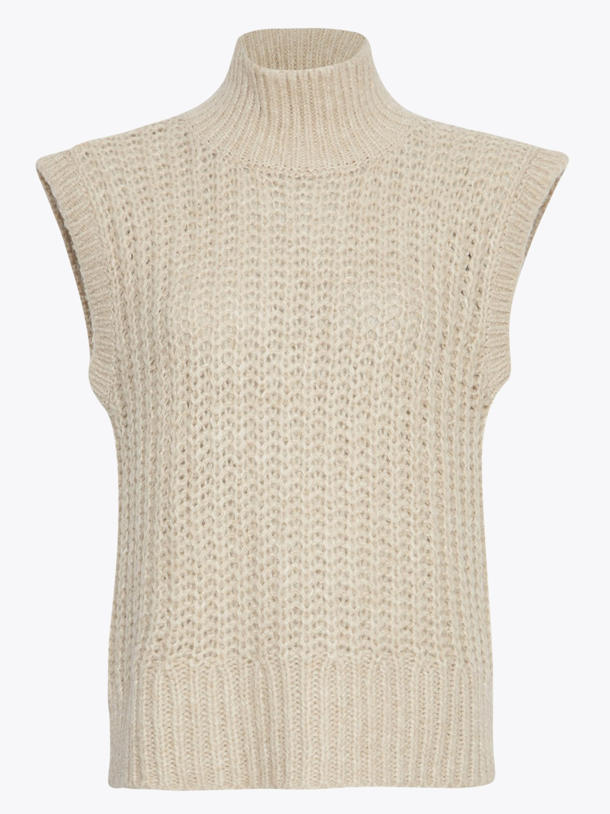 MSCH Copenhagen Heidi M Neck Vest Oatmeal Melange