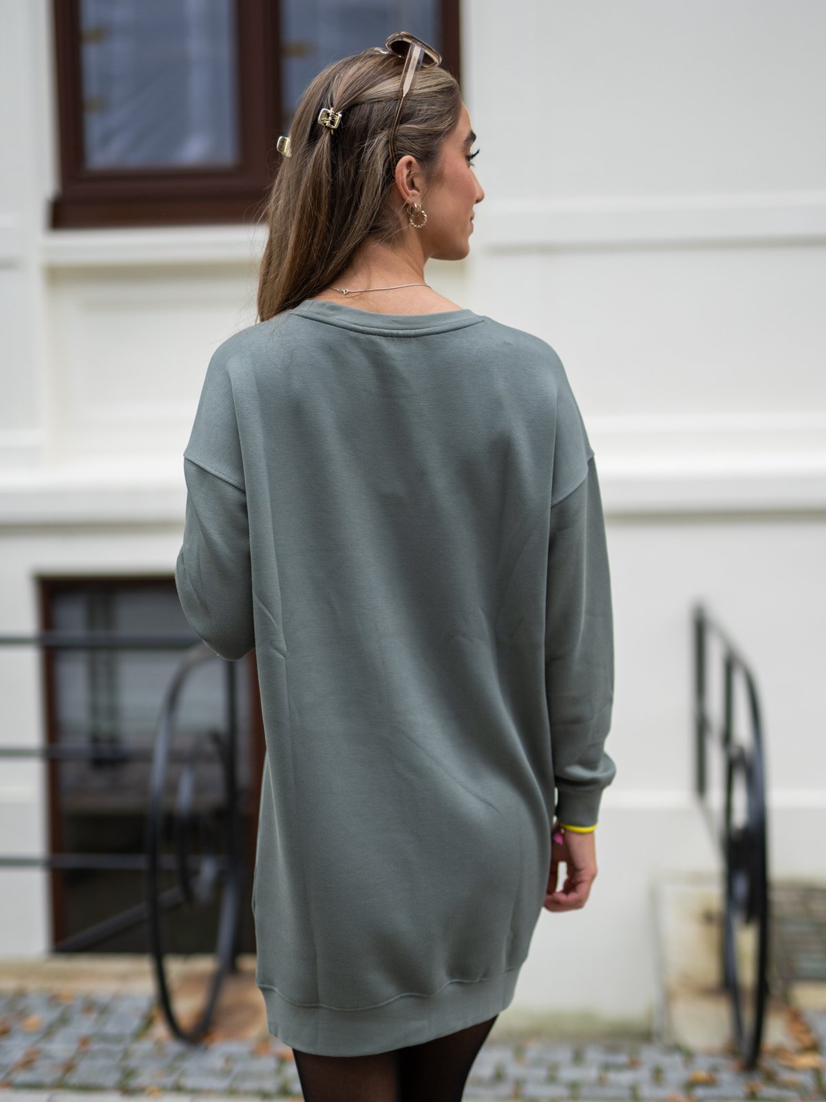MSCH Copenhagen Ima Sweat Dress Agave Green