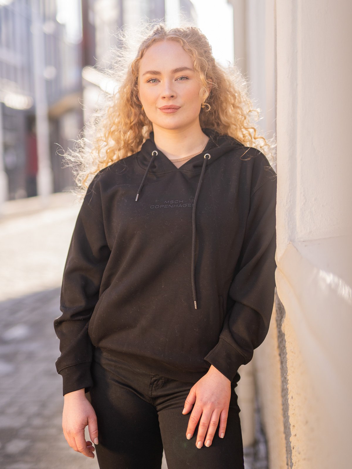 MSCH Copenhagen Ima DS Logo Hood Sweatshirt Black