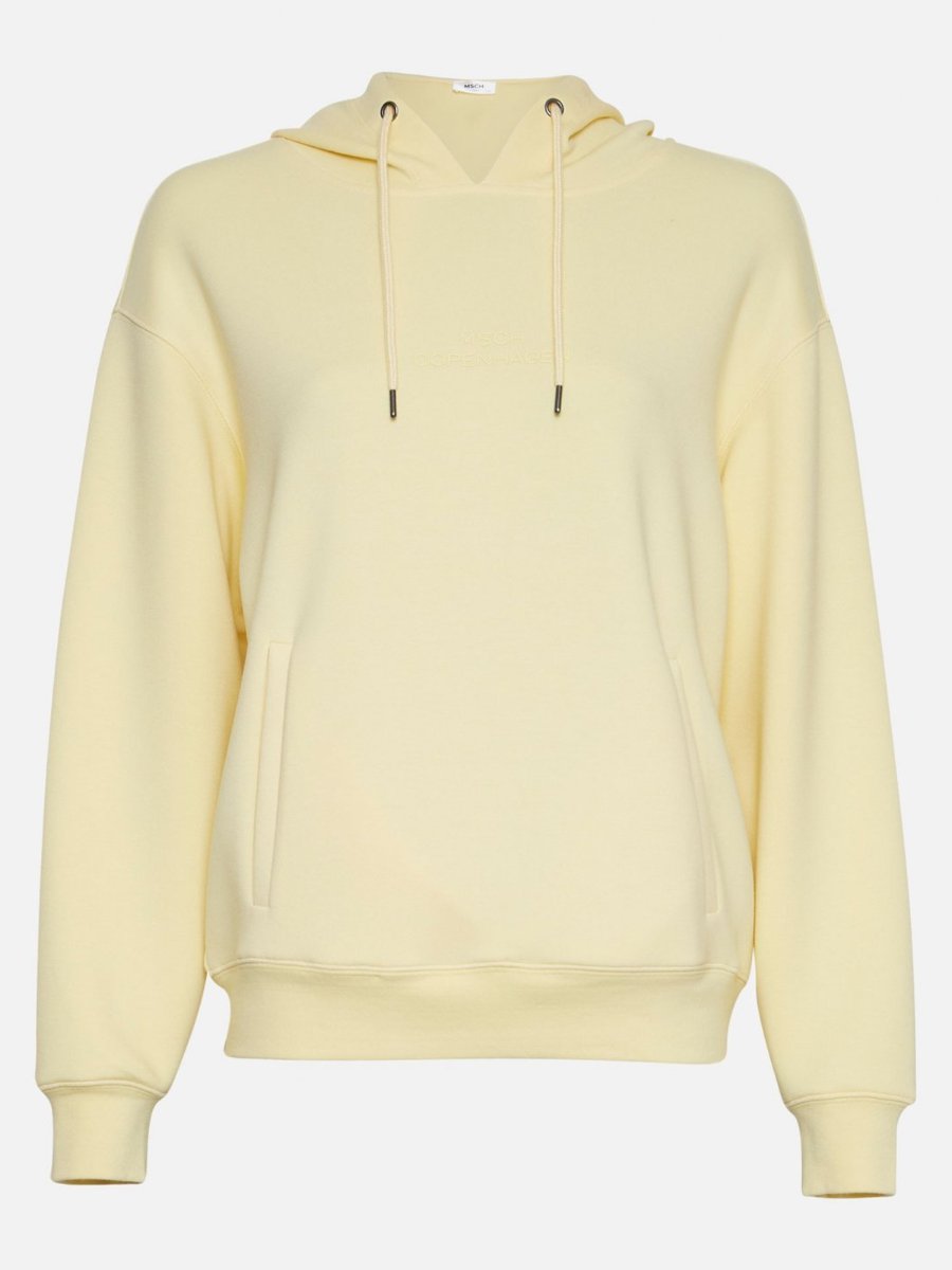 MSCH Copenhagen Ima DS Logo Hood Sweatshirt Pale banana