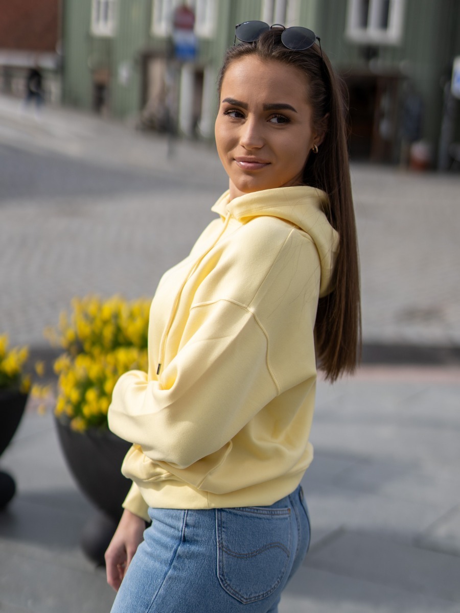 MSCH Copenhagen Ima DS Logo Hood Sweatshirt Pale banana