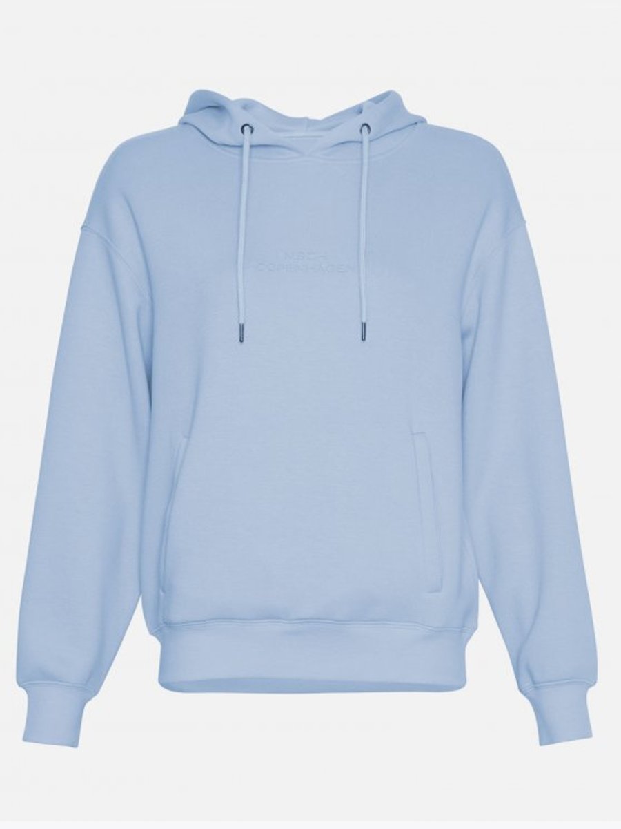 MSCH Copenhagen Ima DS Logo Hood Sweatshirt Pale blue