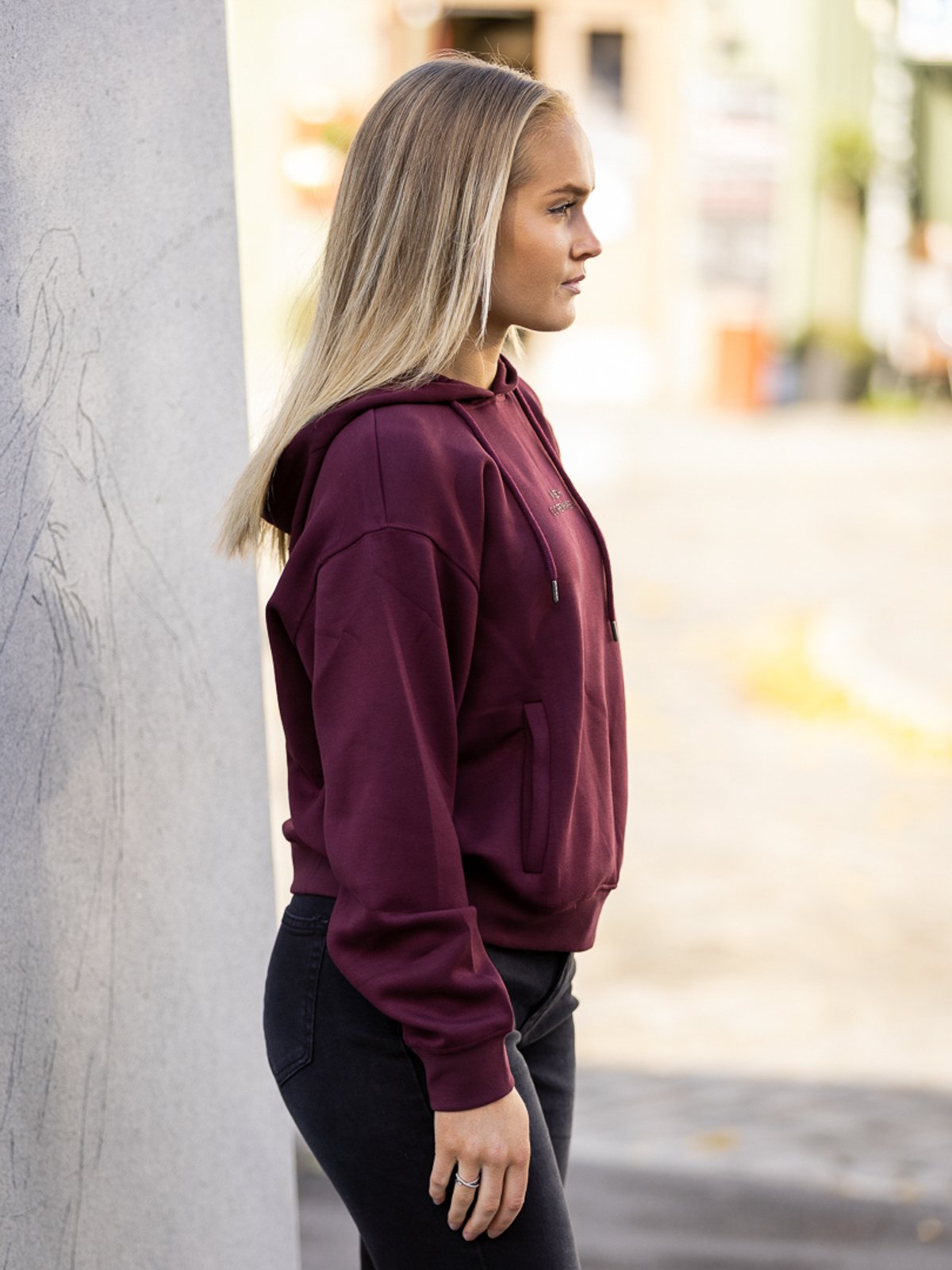 MSCH Copenhagen Ima DS Logo Hood Sweatshirt Rød