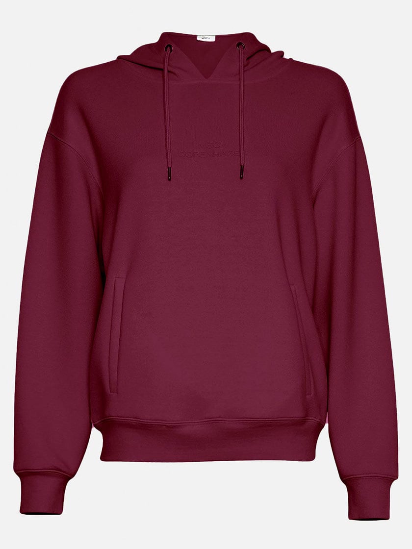 MSCH Copenhagen Ima DS Logo Hood Sweatshirt Rød