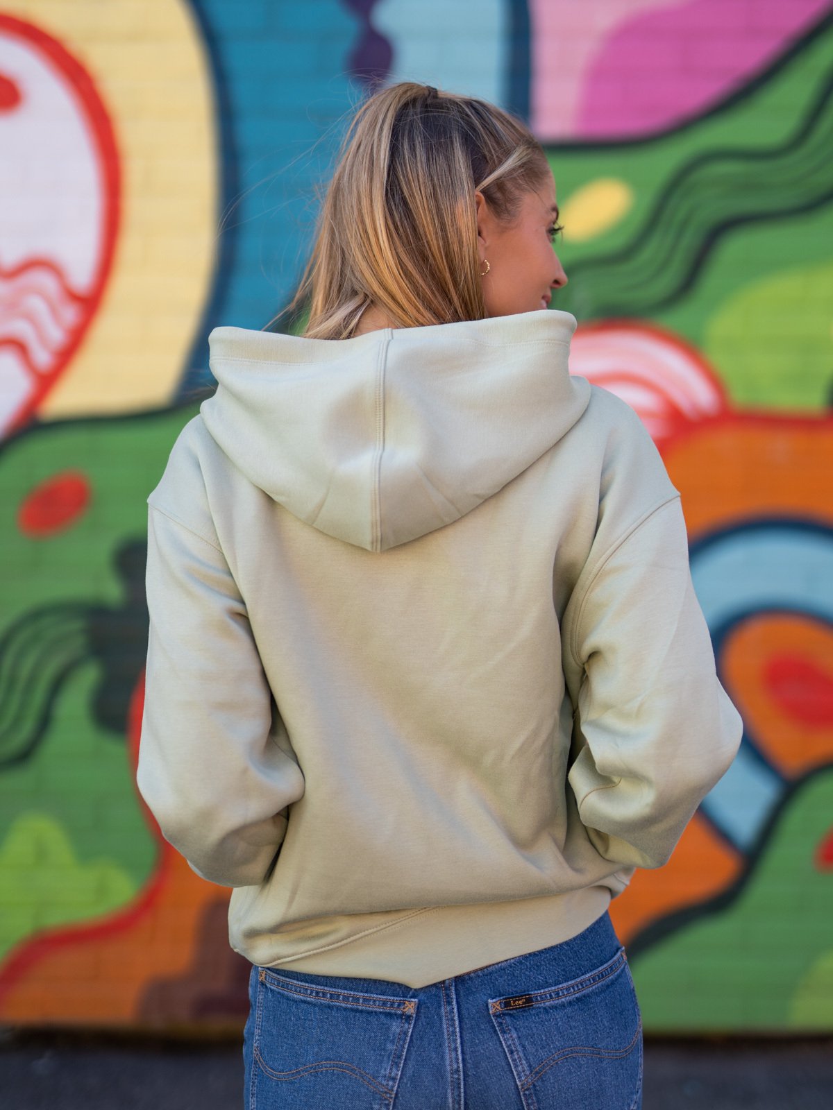 MSCH Copenhagen Ima DS Logo Hood Sweatshirt Reseda