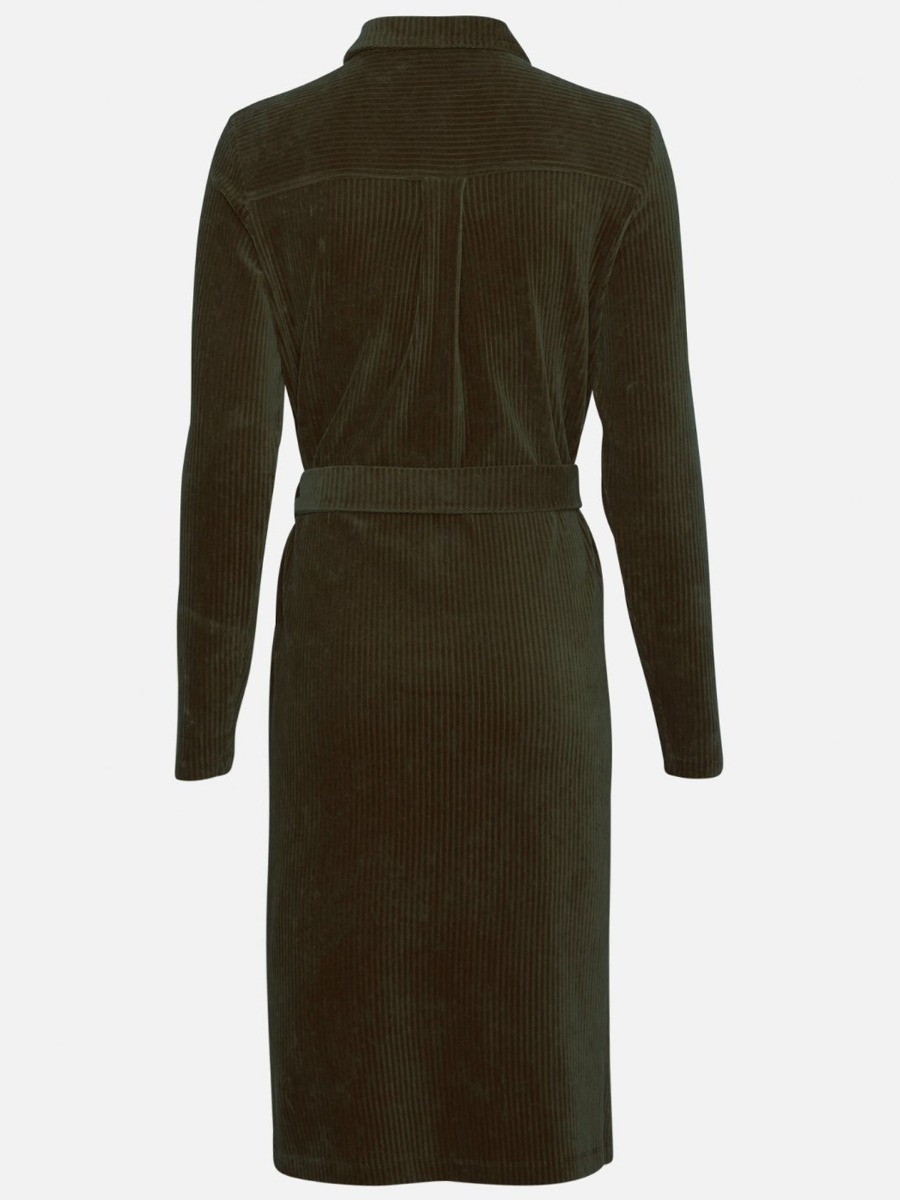 MSCH Copenhagen MSCH Copenhagen Ibine Florina Velour Shirt Dress Rosin