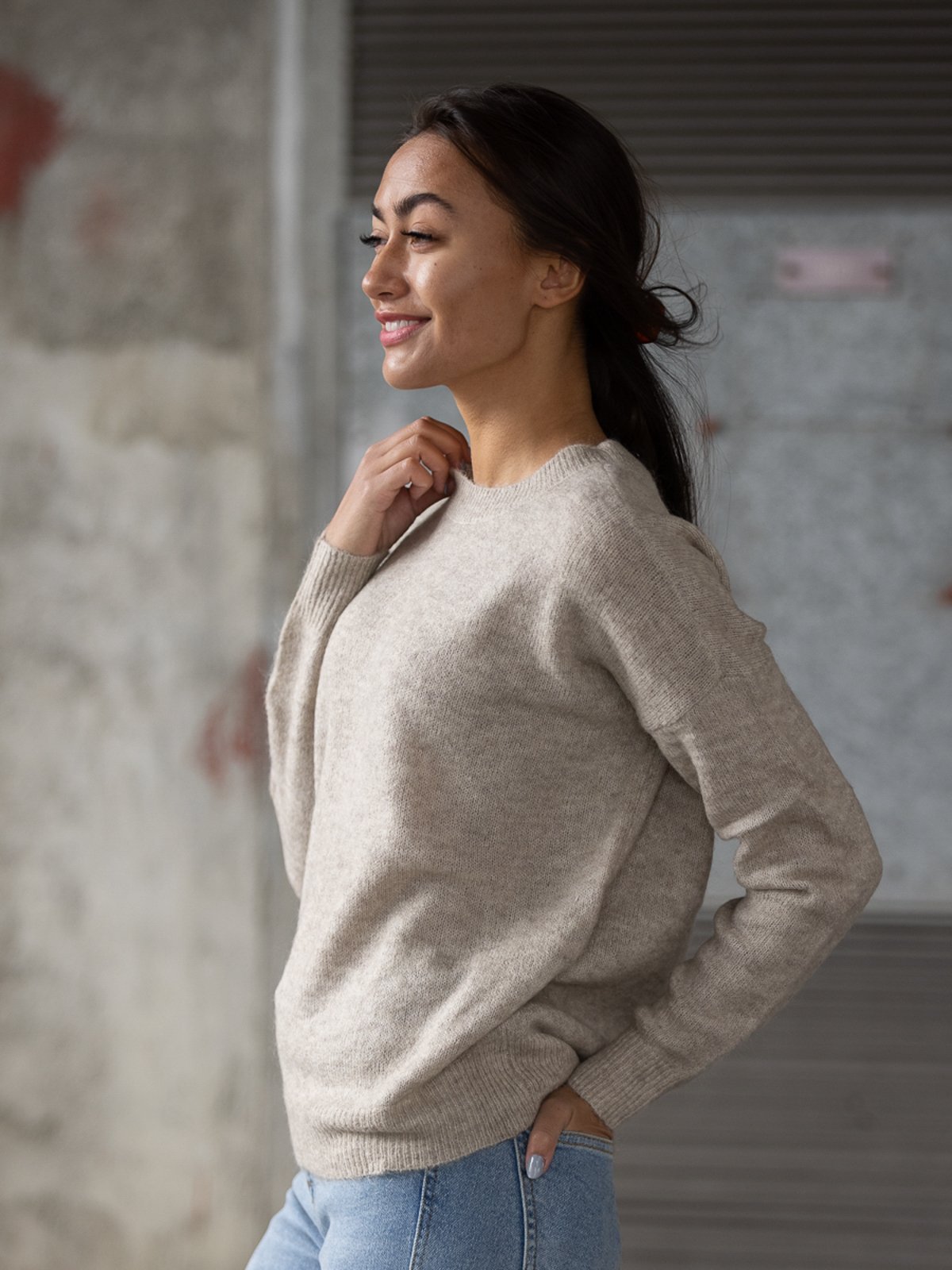 MSCH Copenhagen Femme Mohair O-Neck Pullover Oatmeal