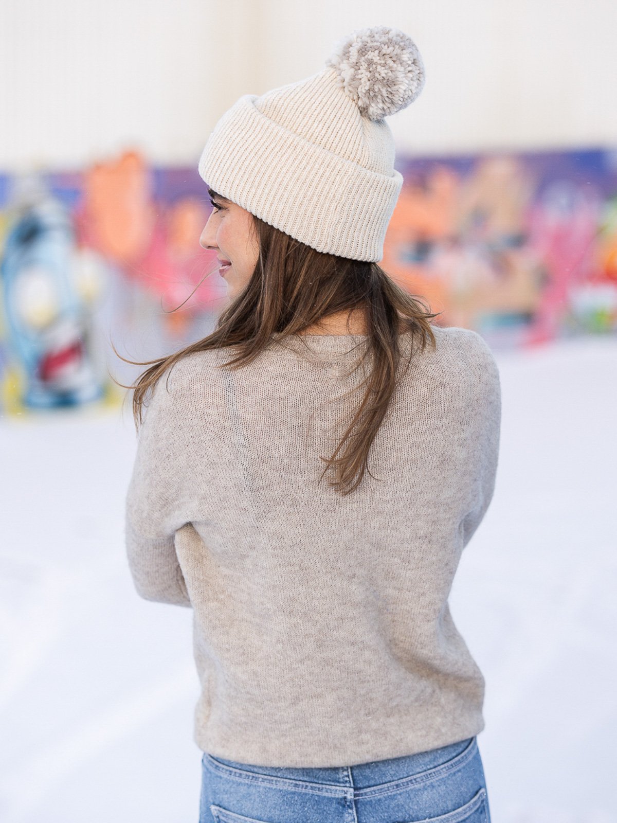 MSCH Copenhagen Femme Mohair O-Neck Pullover Oatmeal