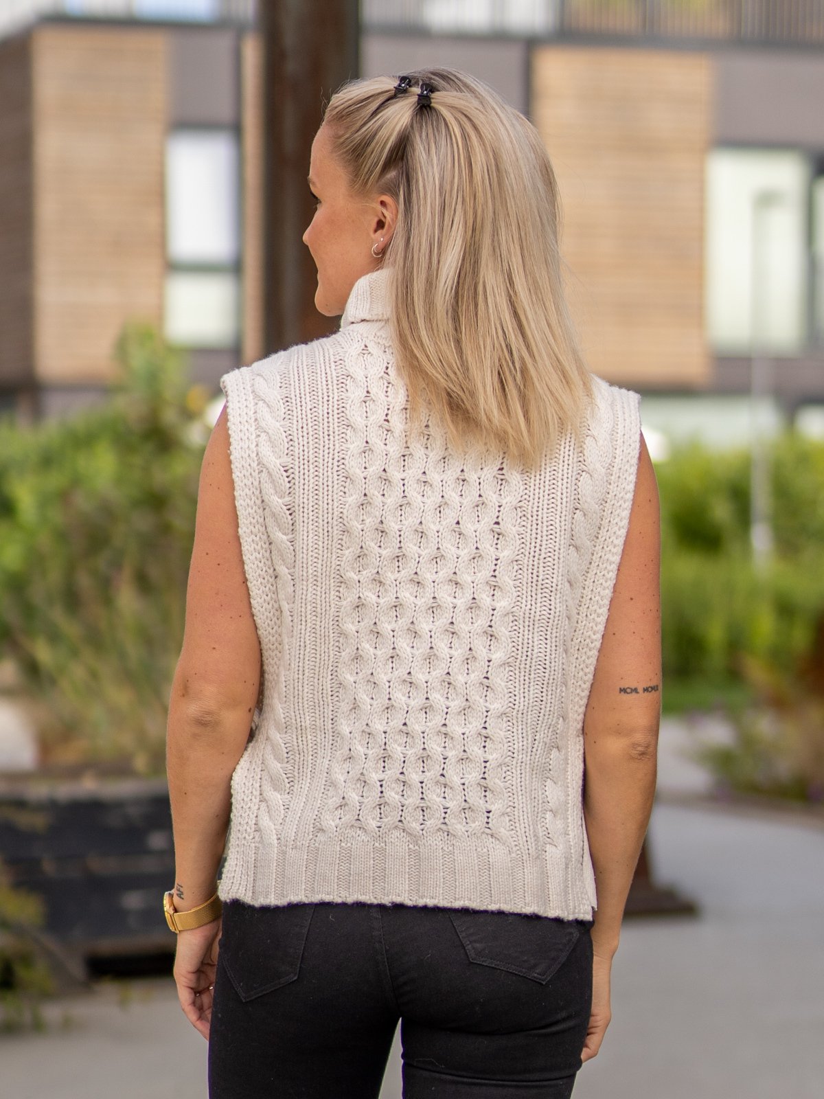 MSCH Copenhagen Latifa Vest Ecru melange / Offwhite