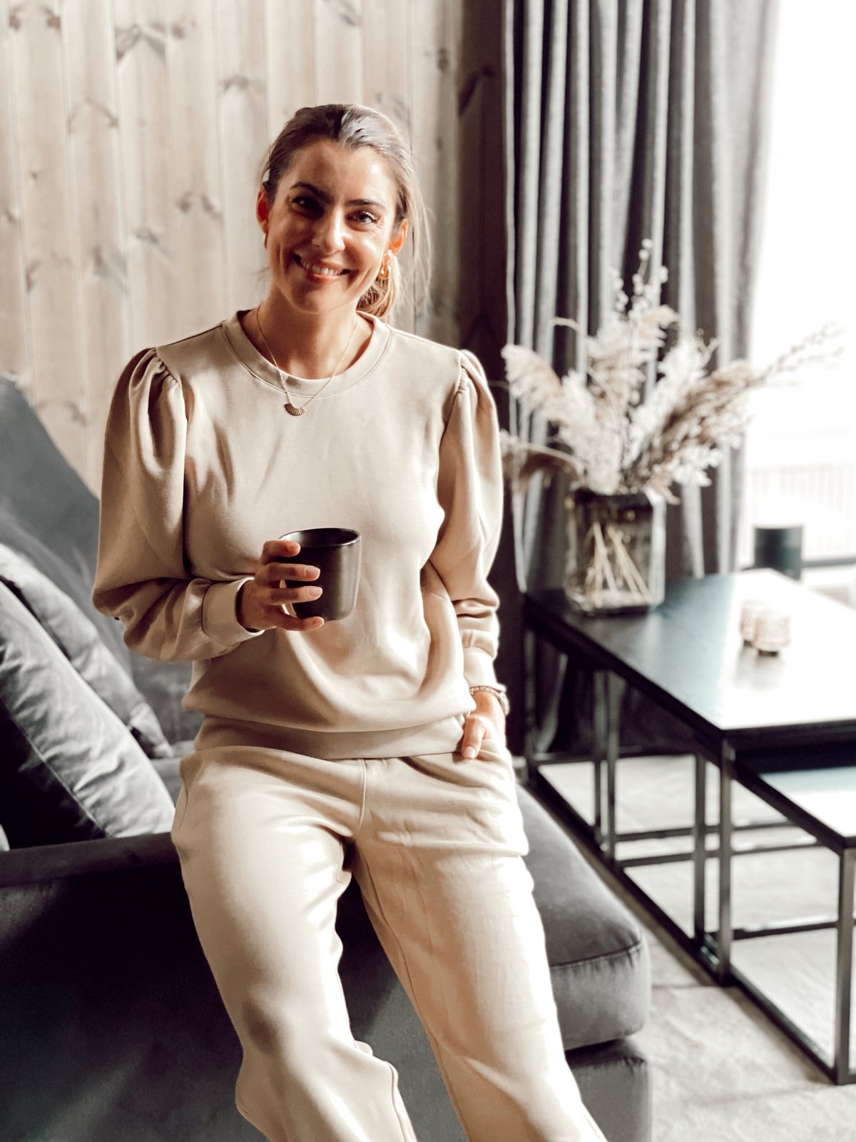 MSCH Copenhagen Ima Puff Sweatshirt White Pepper
