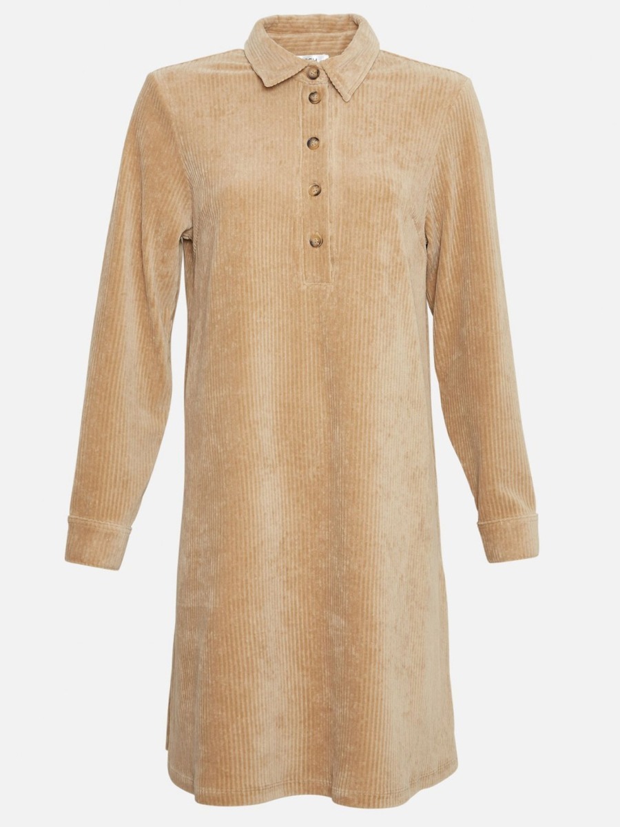 MSCH Copenhagen Ane Florina Long Sleeve Dress Cornstalk