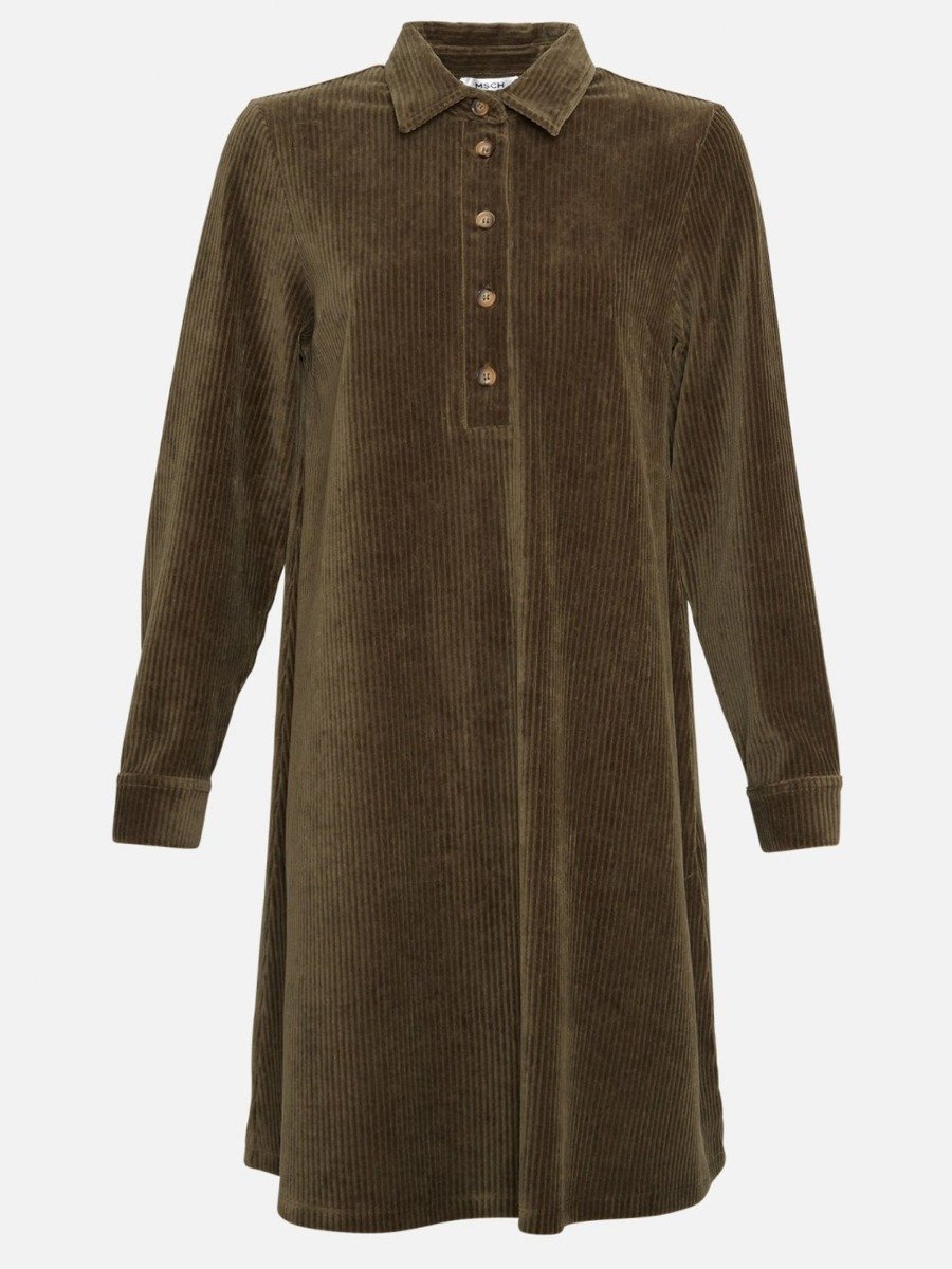 MSCH Copenhagen Ane Florina Long Sleeve Dress Grape Leaf