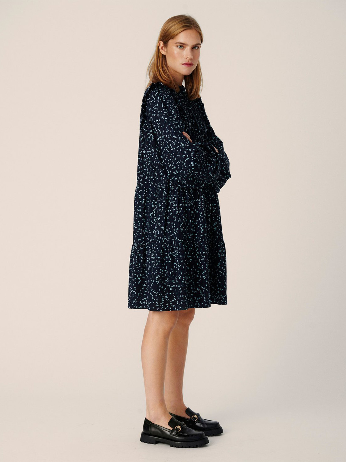 MSCH Copenhagen Etha Raye LS Short Dress S CAP FLOWER