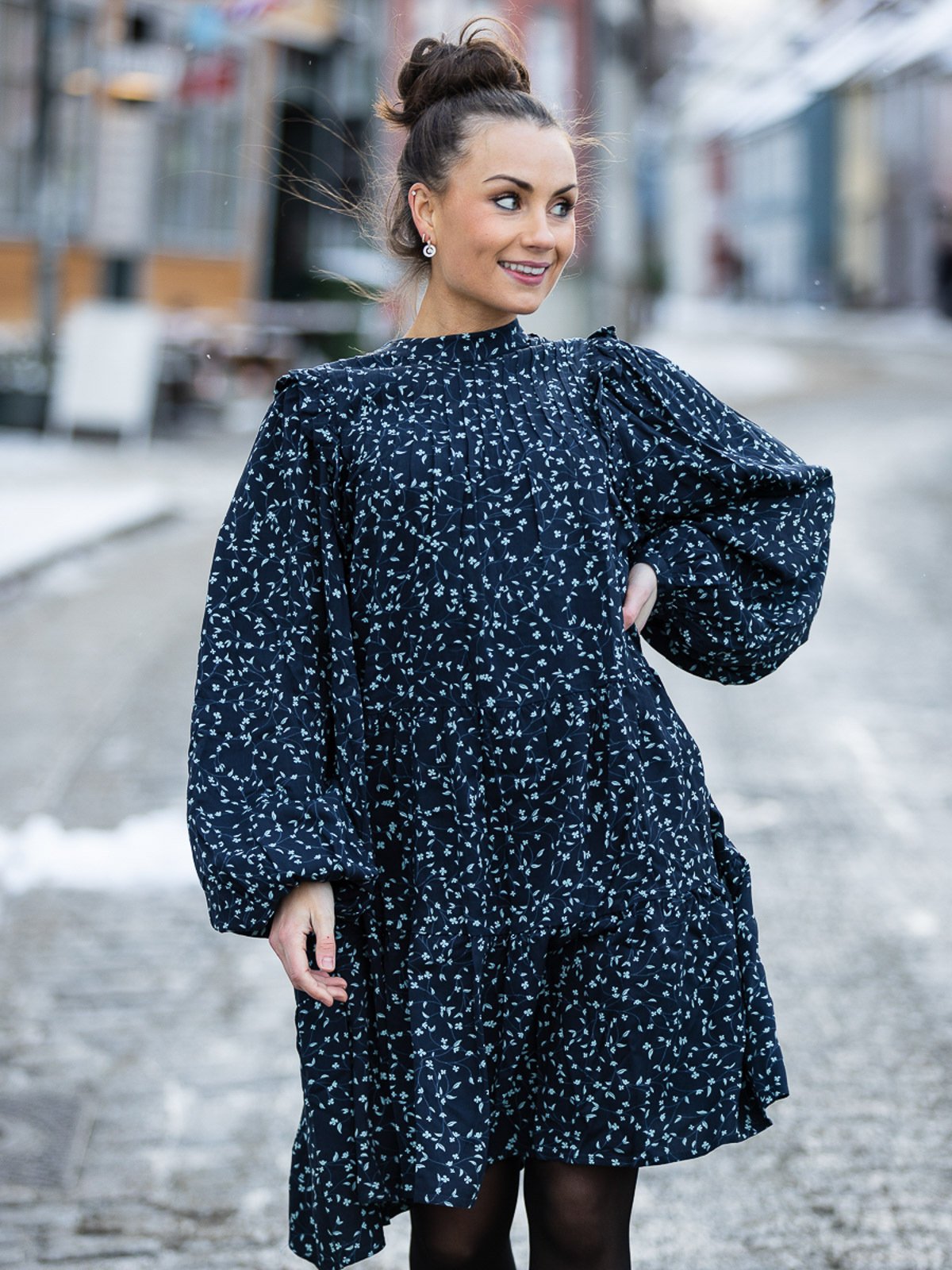 MSCH Copenhagen Etha Raye LS Short Dress S CAP FLOWER