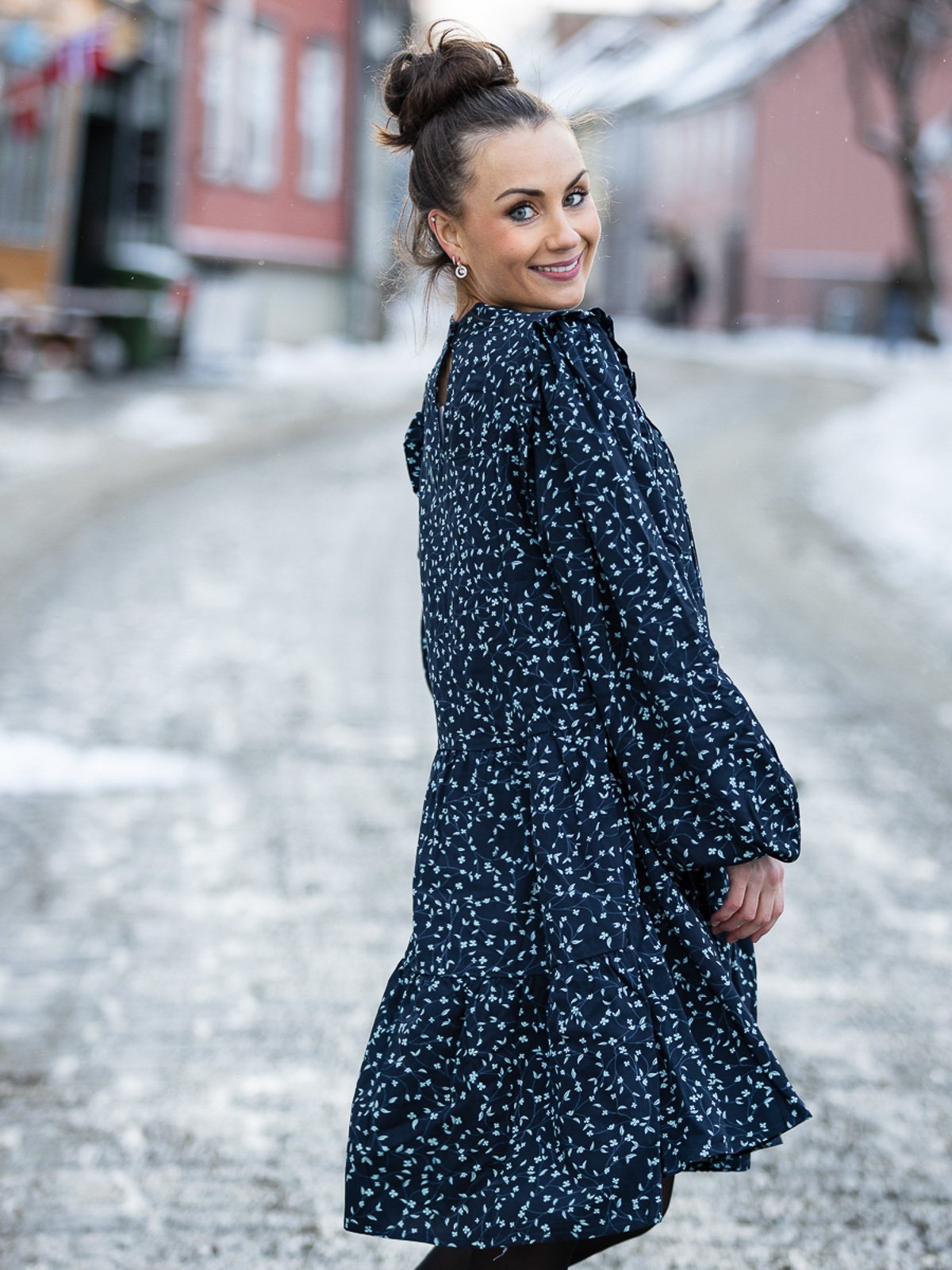 MSCH Copenhagen Etha Raye LS Short Dress S CAP FLOWER