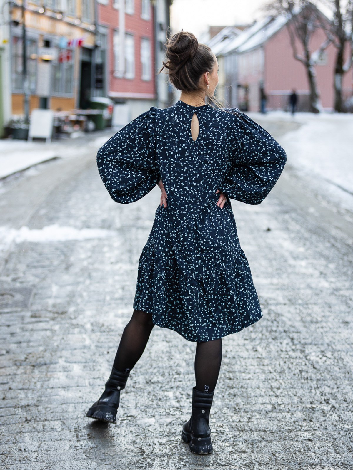 MSCH Copenhagen Etha Raye LS Short Dress S CAP FLOWER