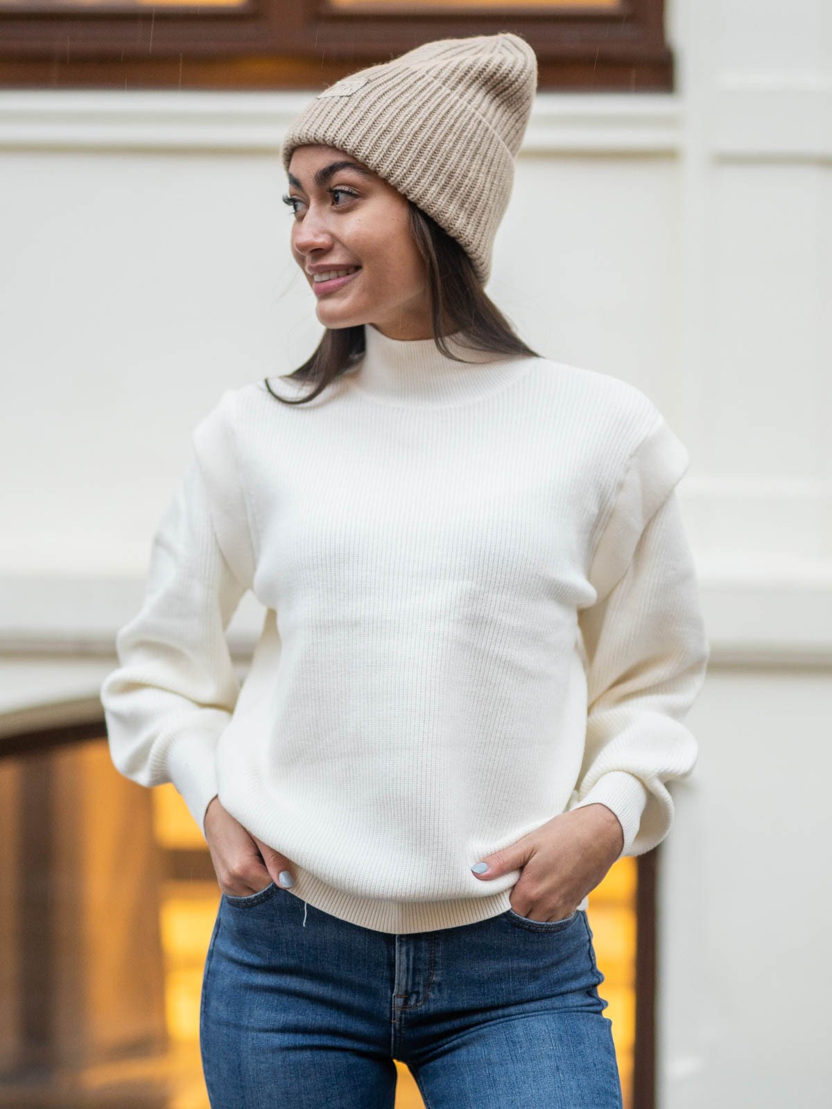 MSCH Copenhagen Filine Jilli Pullover Beige