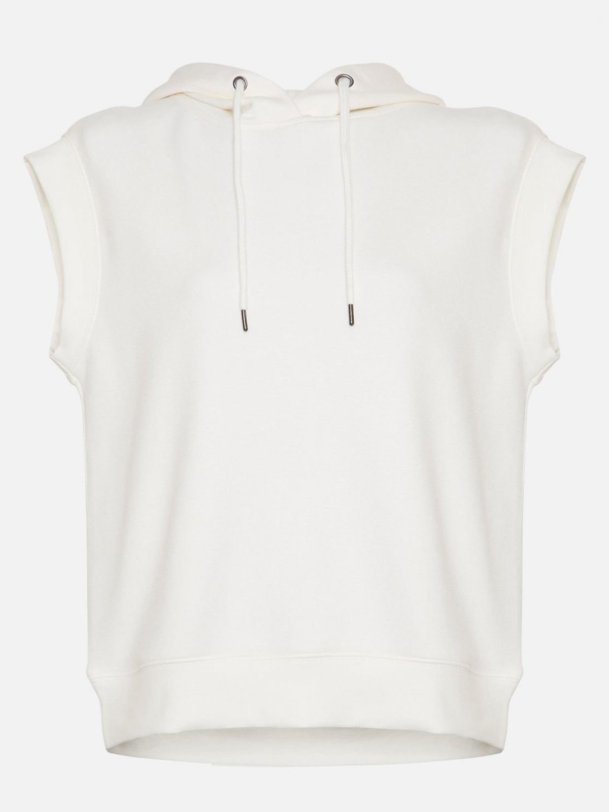 MSCH Copenhagen Ima Sleeveless Hood Sweatshirt Egret