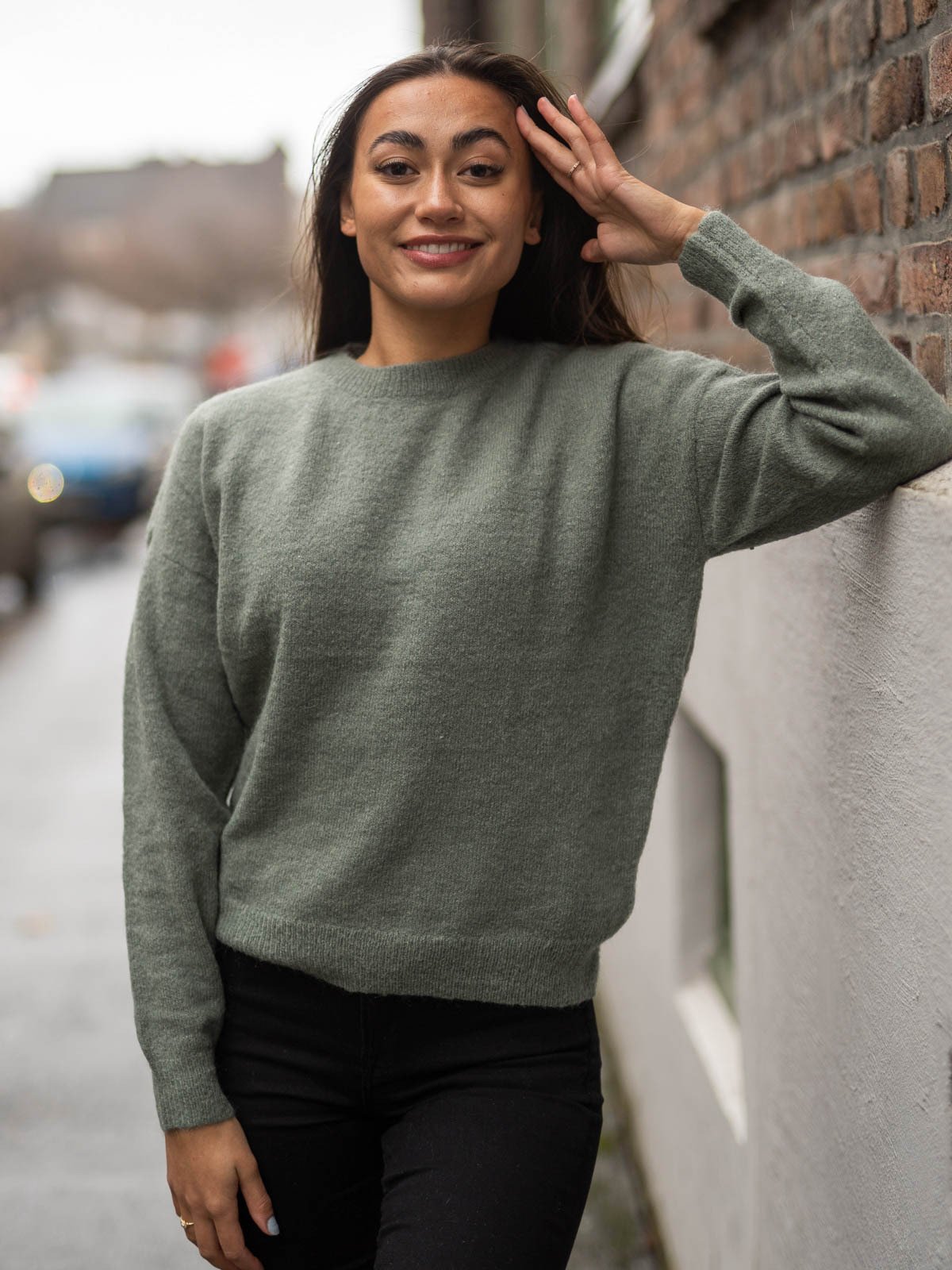 MSCH Copenhagen Femme Mohair O-Neck Pullover Agave Green