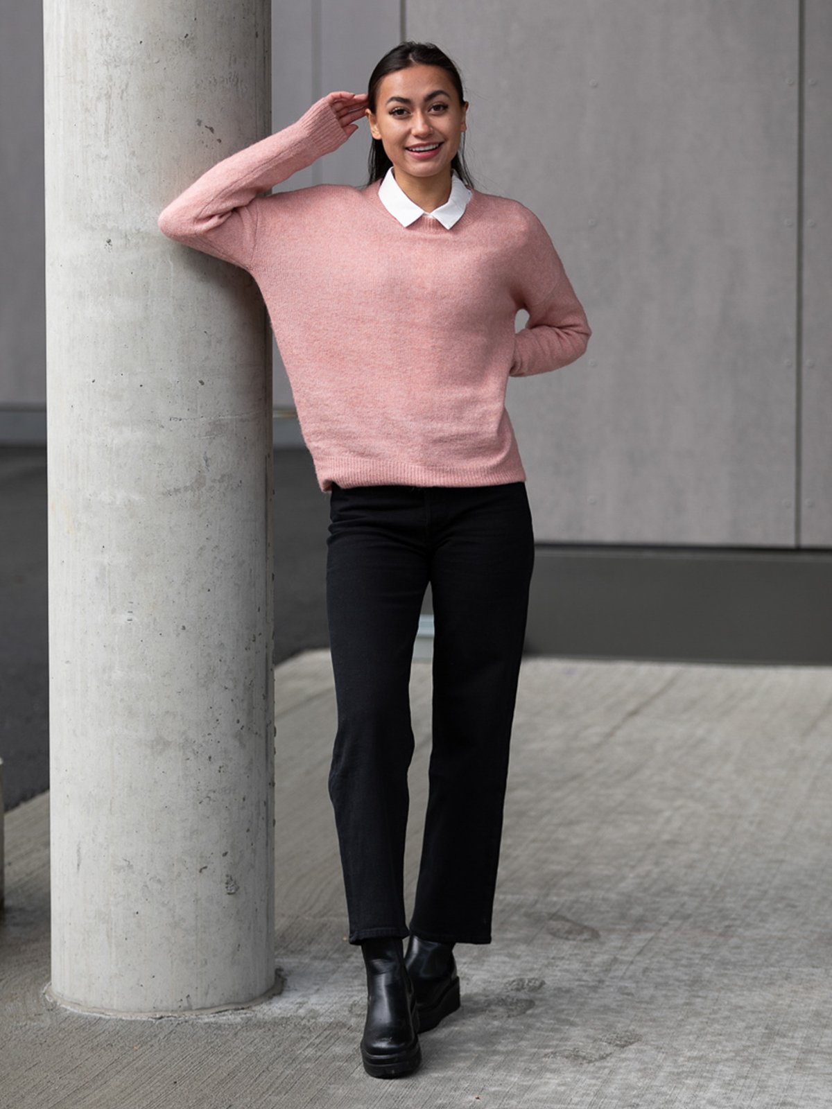 MSCH Copenhagen Femme Mohair O-Neck Pullover Ash Rose