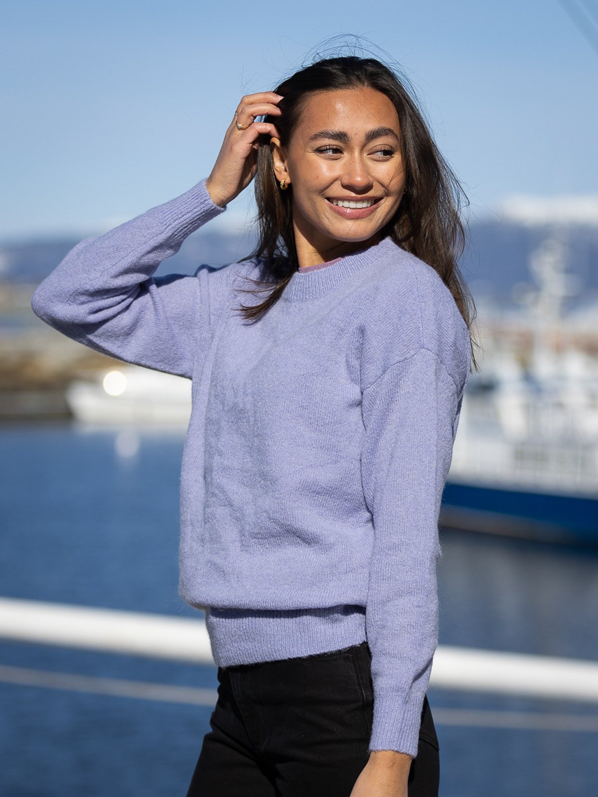 MSCH Copenhagen Femme Mohair O-Neck Pullover Thistle Down Melange