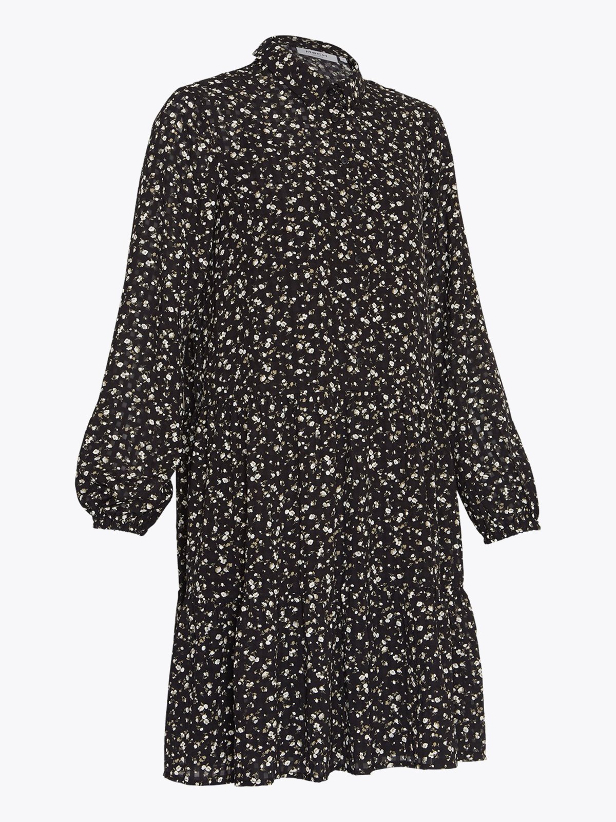 MSCH Copenhagen Oceanna Long Sleeve Dress All Over Print Black Flower