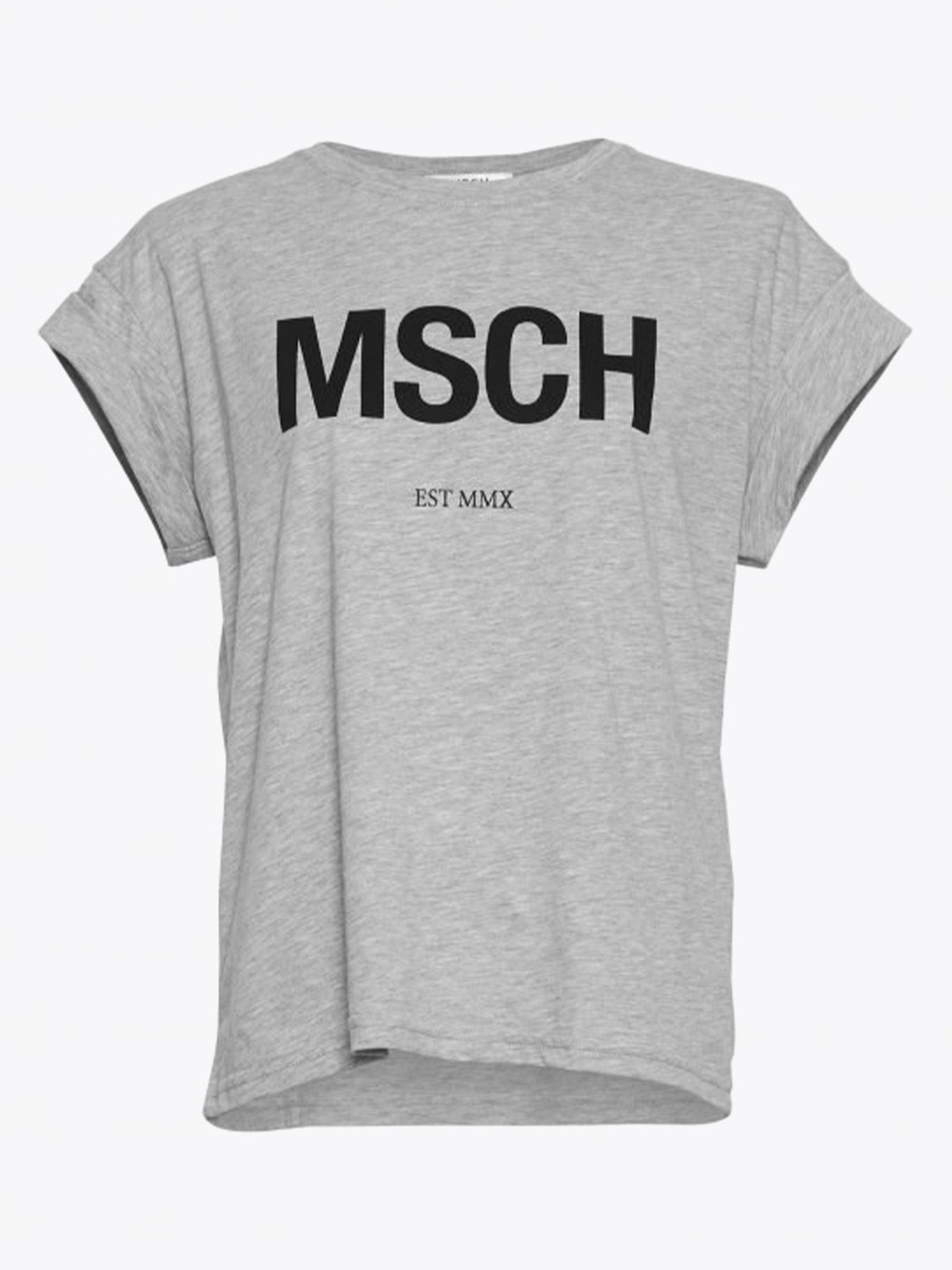 MSCH Copenhagen Alva MSCH Standard Tee Light Grey Melange/Black