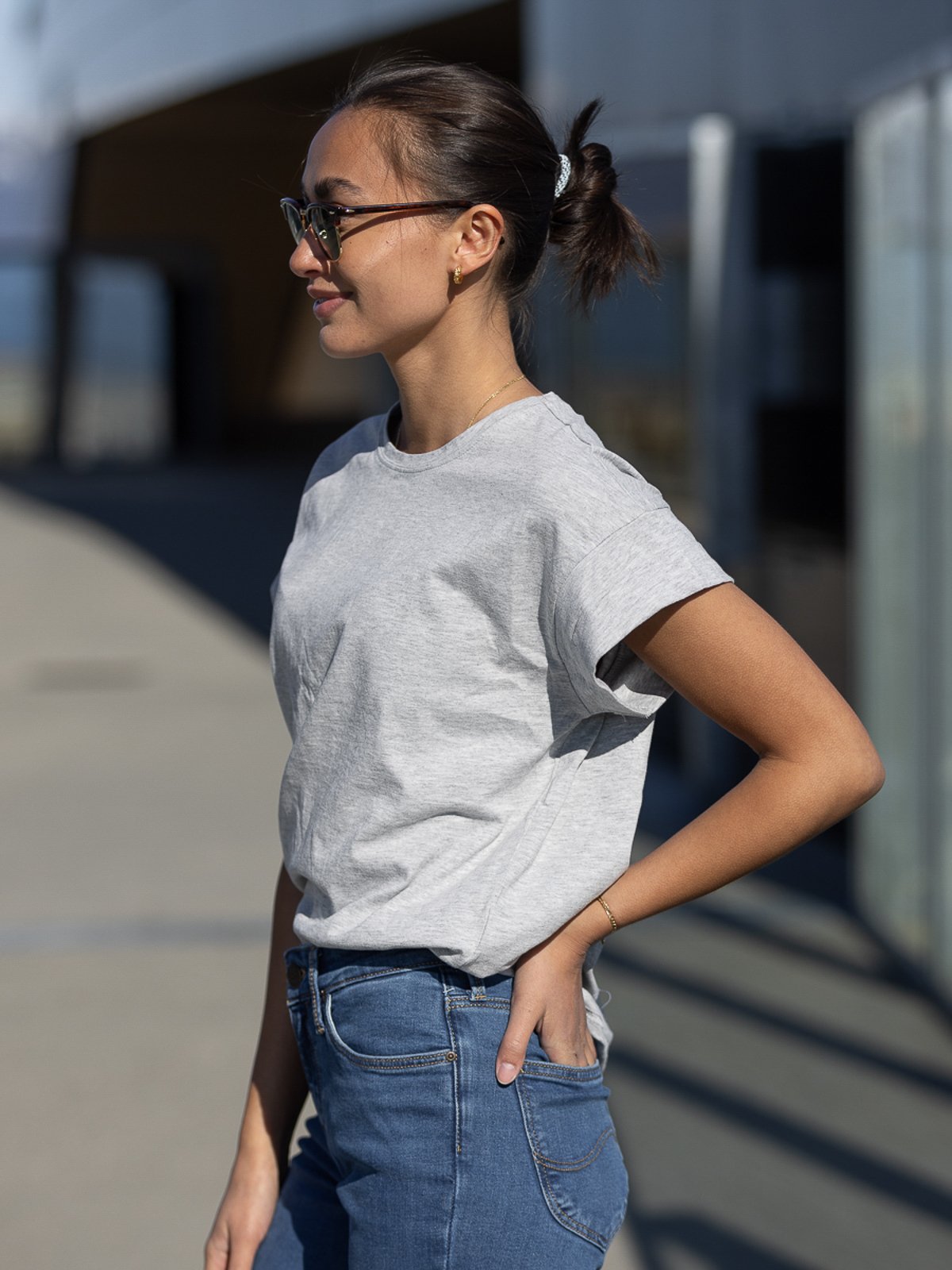 MSCH Copenhagen Alva Standard Tee Light Grey Melange