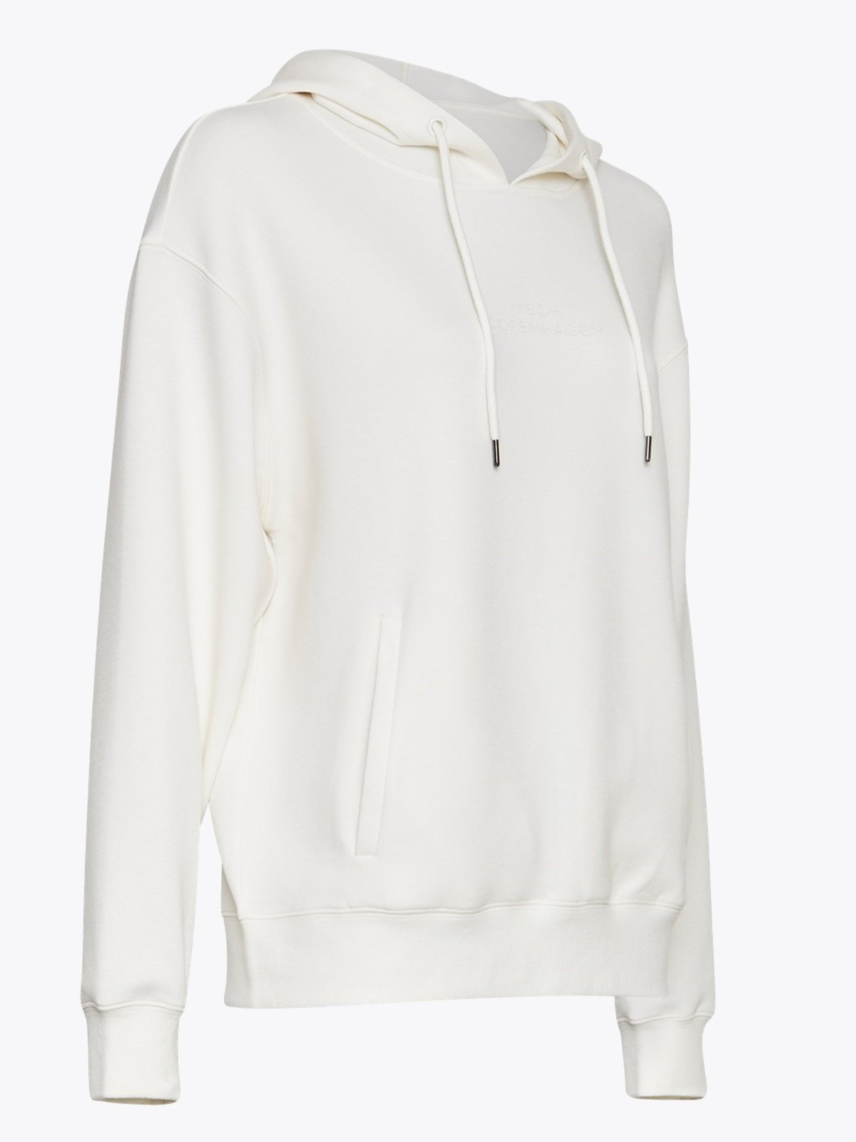 MSCH Copenhagen Ima Q Logo Hood Sweatshirt Egret