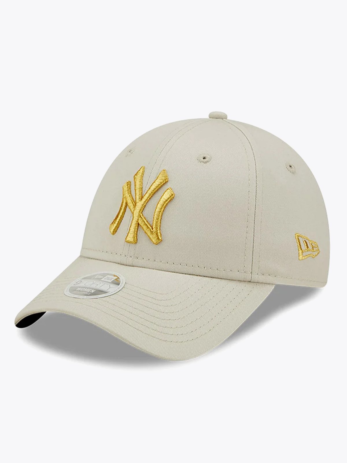 New Era 9FORTY Womens Metallic Logo Cream