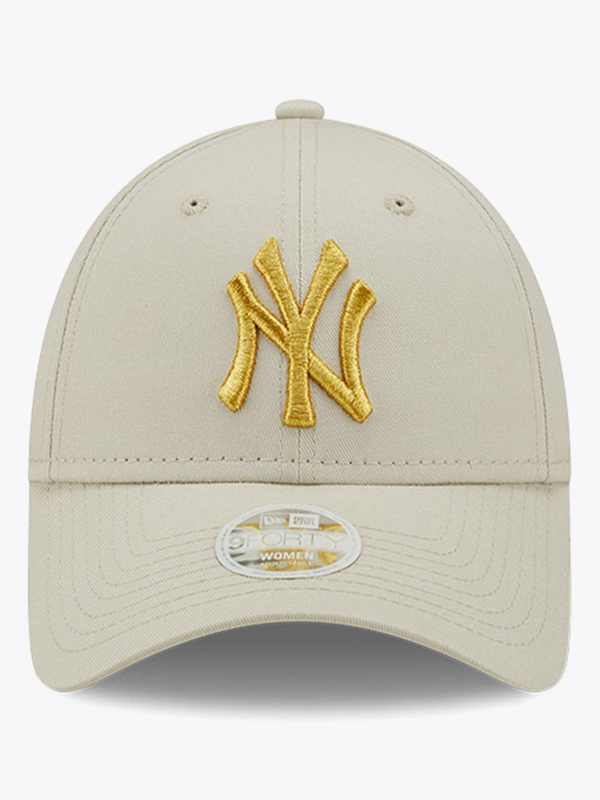 New Era 9FORTY Womens Metallic Logo Cream