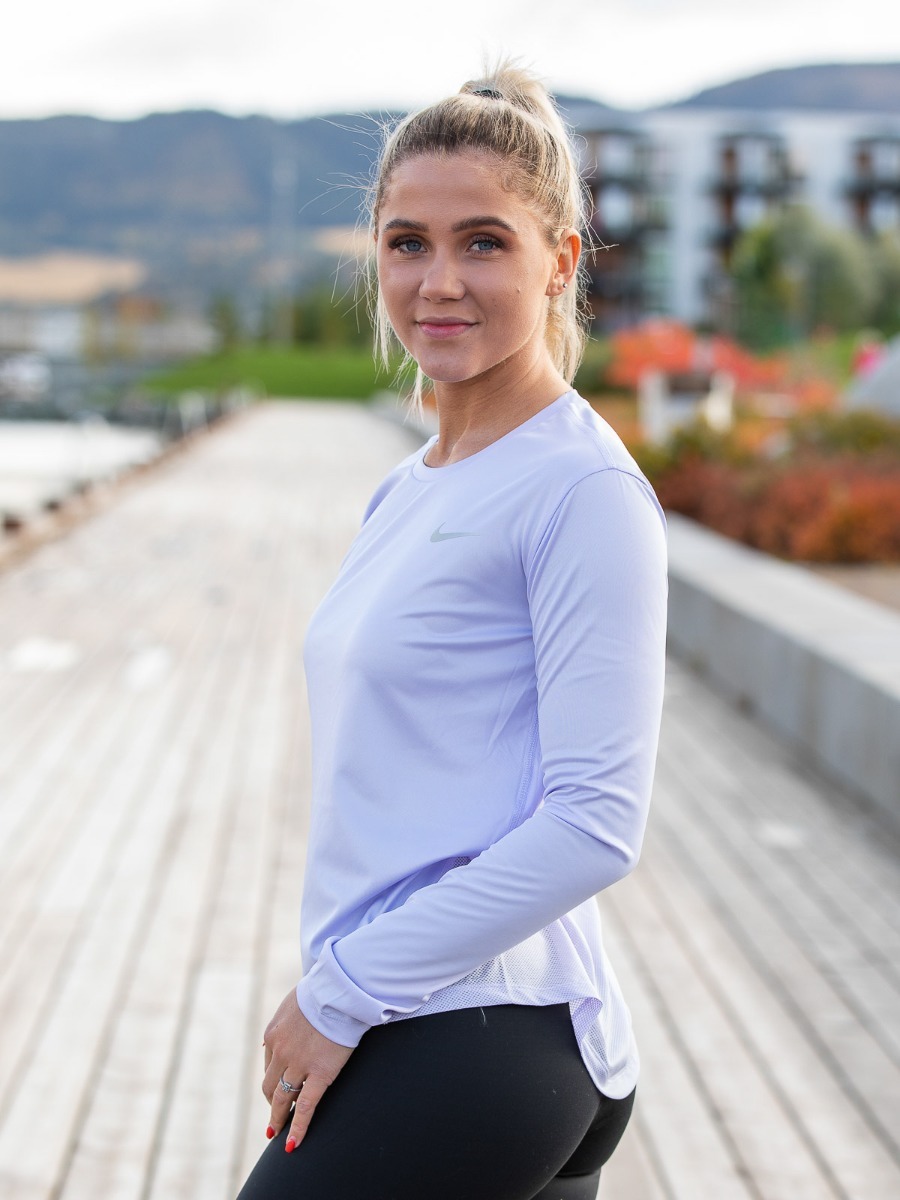 Nike Miler LS Lavender Mist