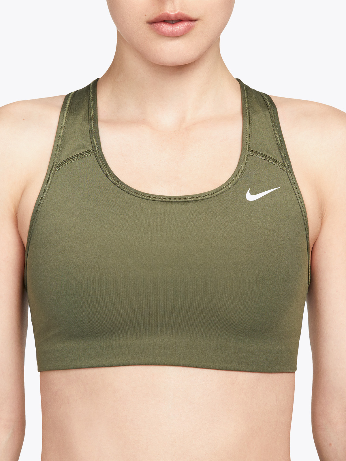Nike Swoosh Bra Non-Pad Medium Olive/Hvit