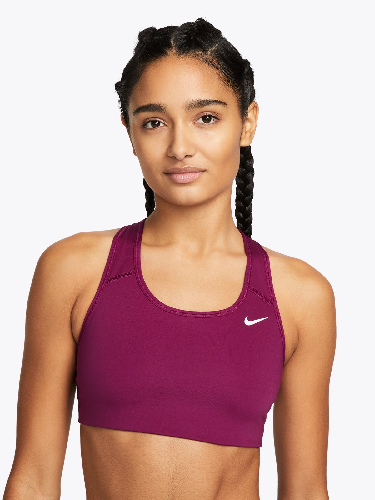 Nike Swoosh Bra Non-Pad Light Bordeaux/Hvit