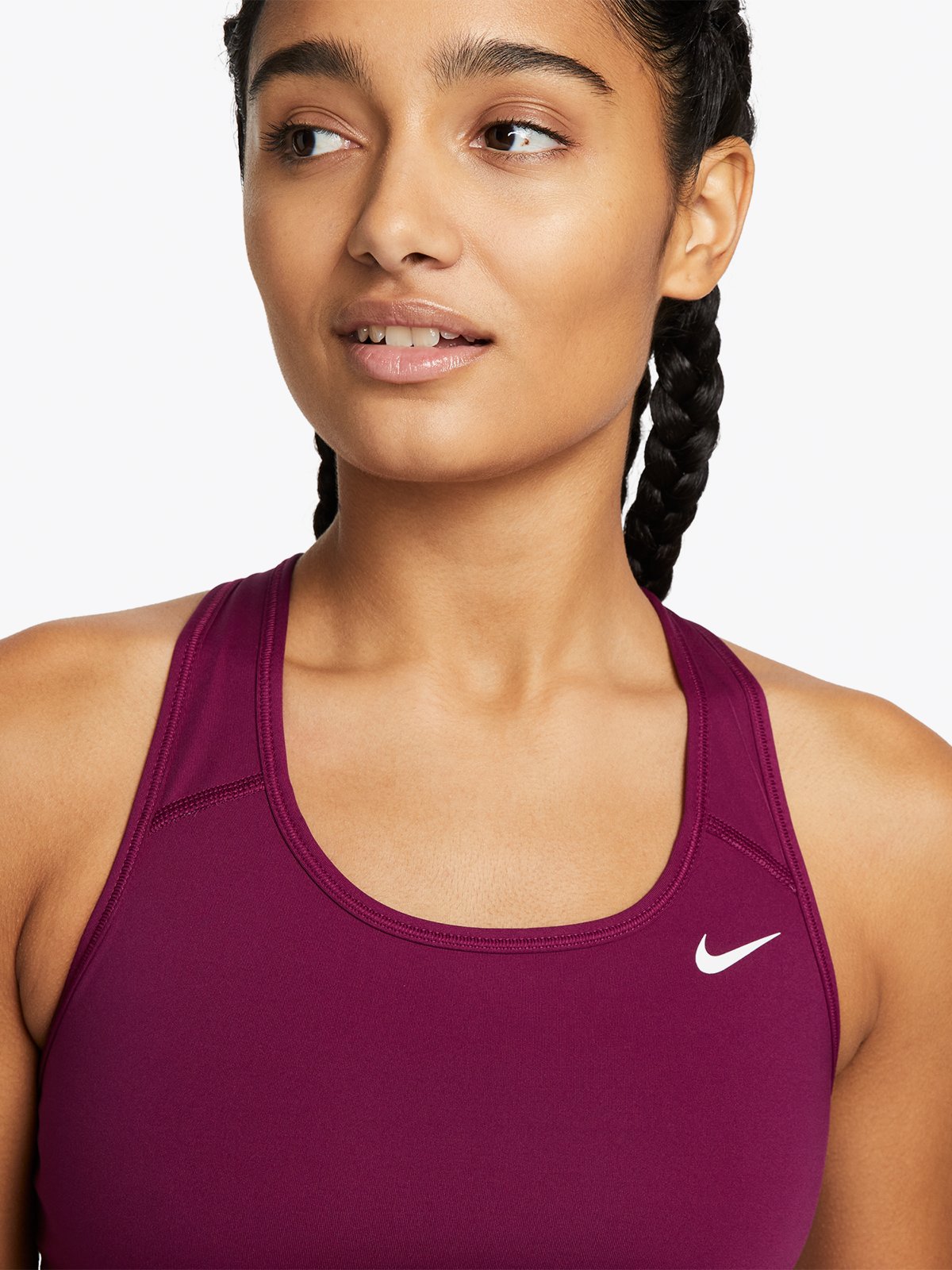 Nike Swoosh Bra Non-Pad Light Bordeaux/Hvit