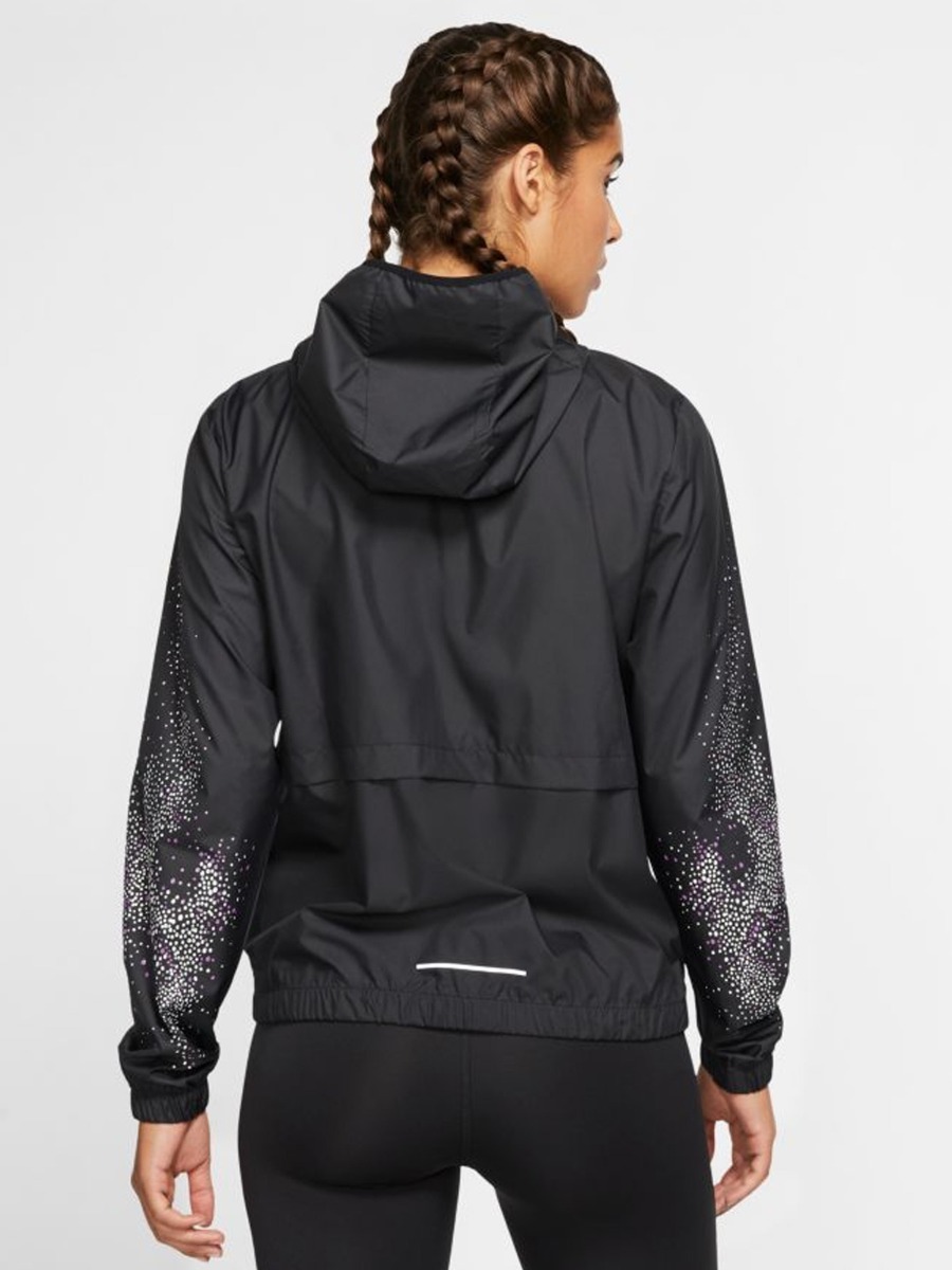 Nike Essential Jacket Hood FL GX Black/ Vivid Purple