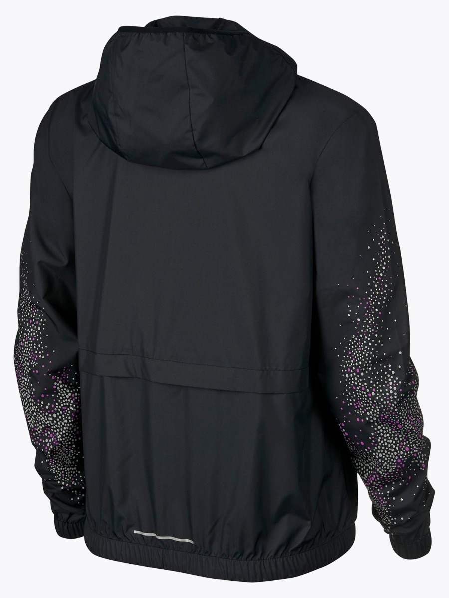 Nike Essential Jacket Hood FL GX Black/ Vivid Purple