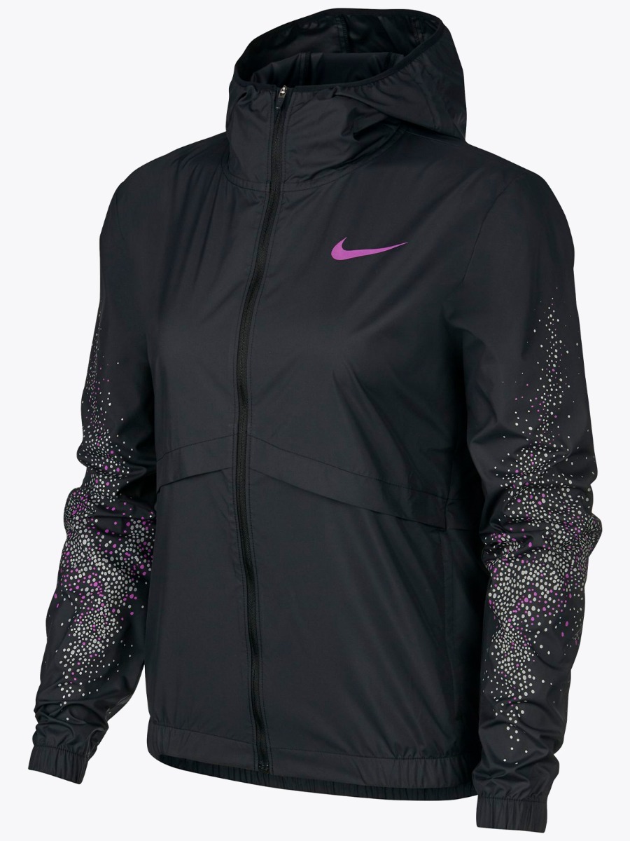 Nike Essential Jacket Hood FL GX Black/ Vivid Purple